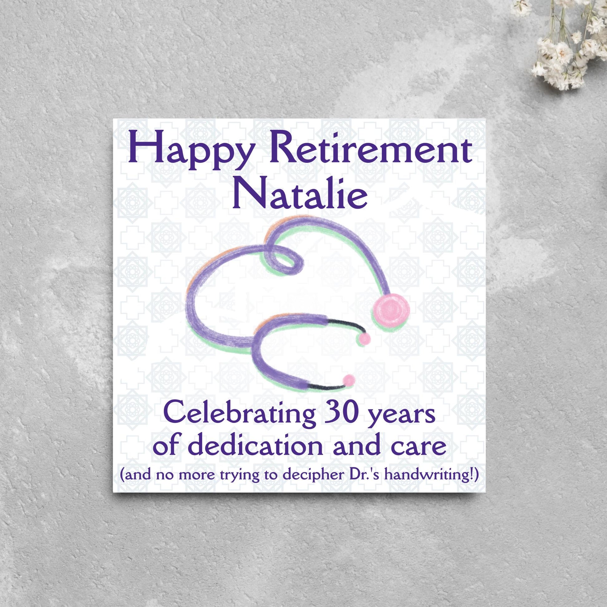 Personalised Nurse Retirement Card, Leaving Card for Nurse, Retirement Card, Retired Card, Retiring, We'll Miss You Card