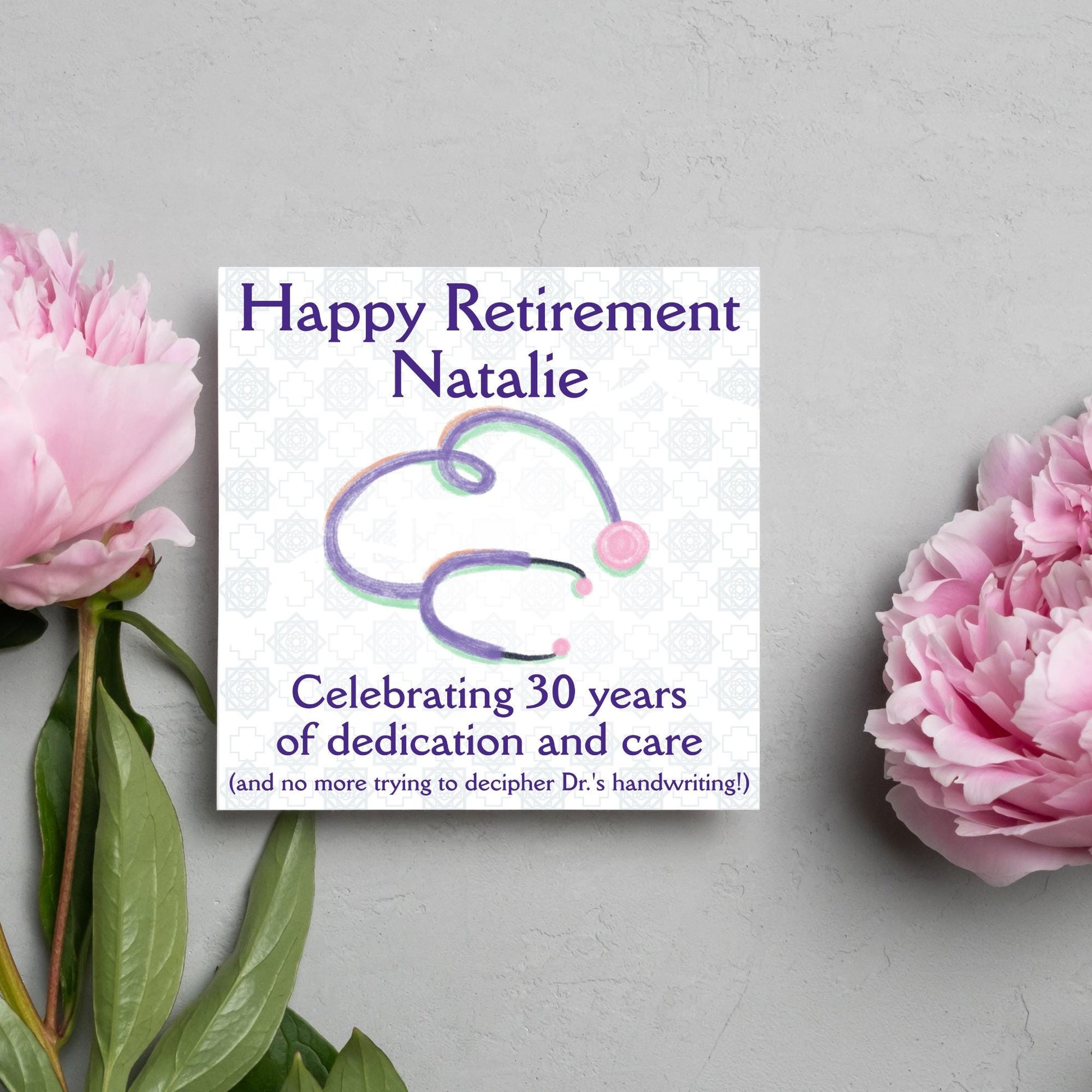 Personalised Nurse Retirement Card, Leaving Card for Nurse, Retirement Card, Retired Card, Retiring, We'll Miss You Card