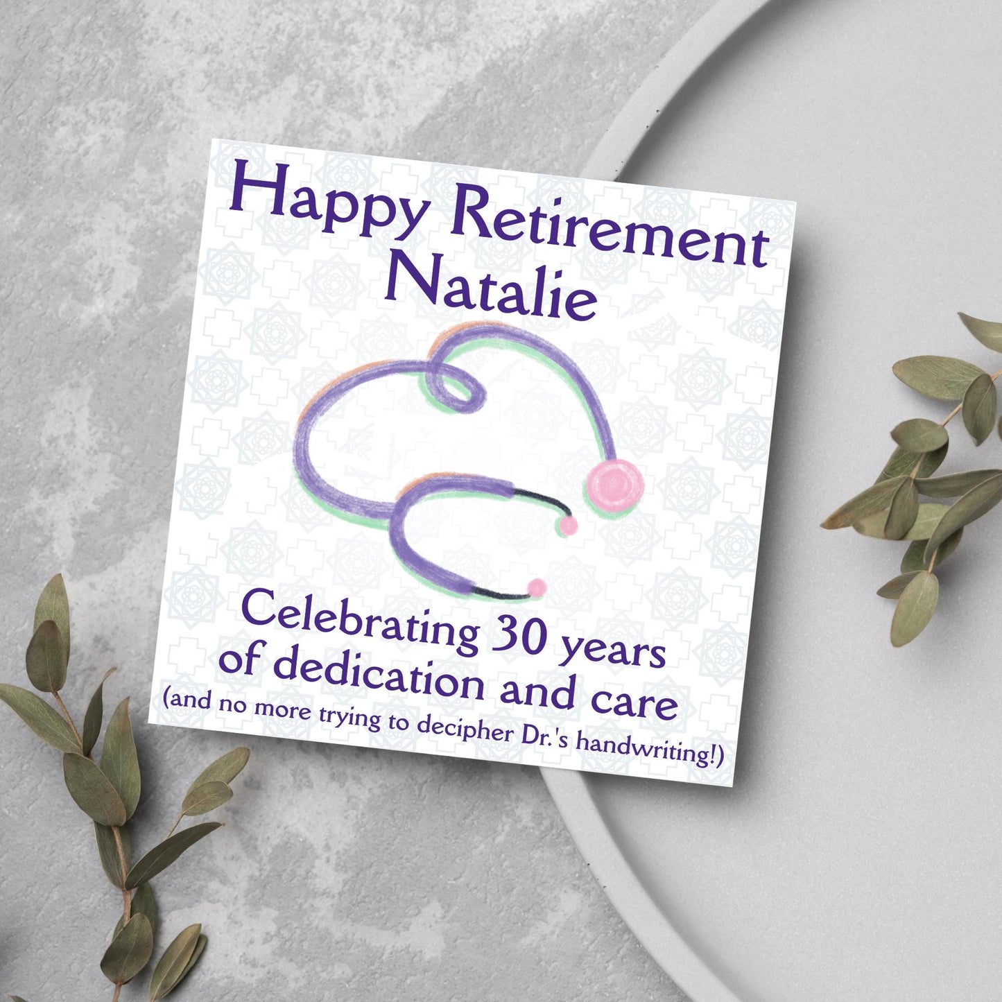 Personalised Nurse Retirement Card, Leaving Card for Nurse, Retirement Card, Retired Card, Retiring, We'll Miss You Card