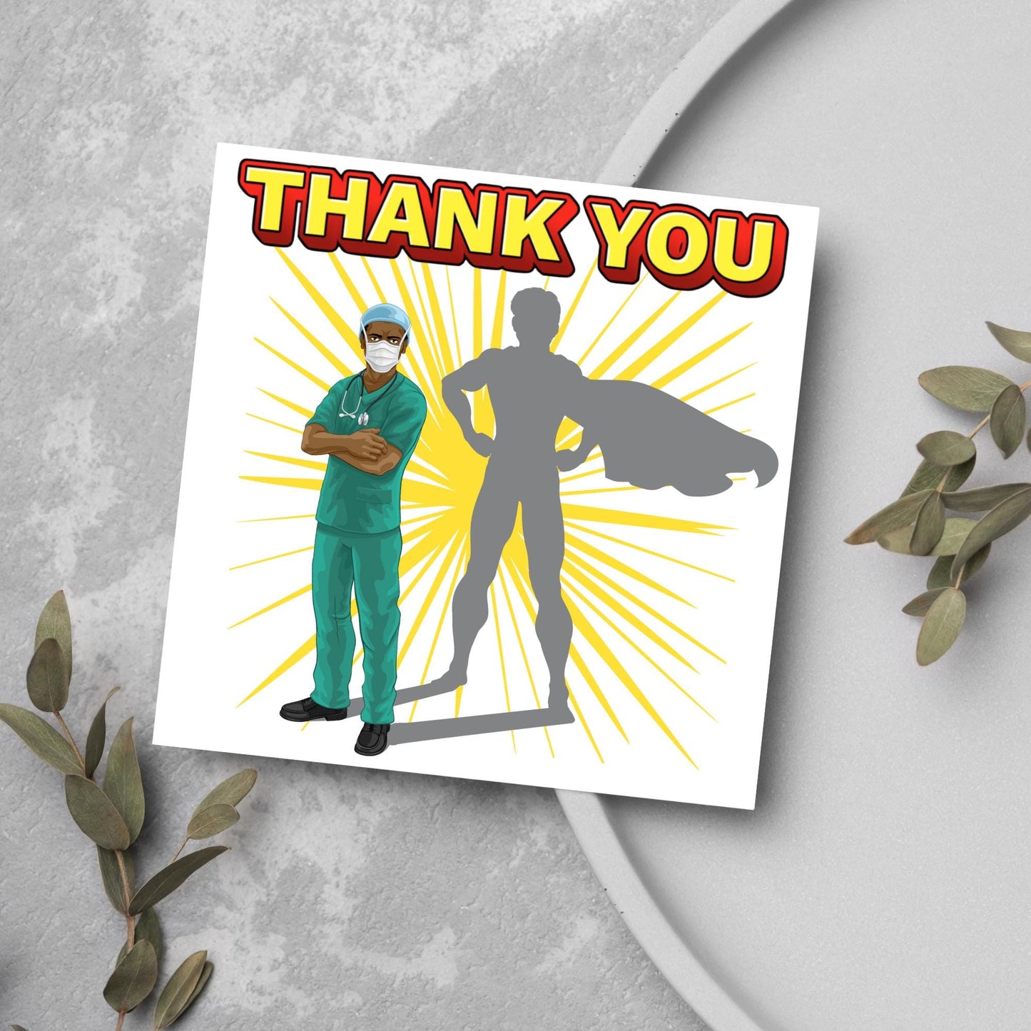 Superherp Nurse Thank You Card, Card for Nurse, Retirement Card, Hospital Thank You Card, Appreciation Card, Surgeon Thank You Card