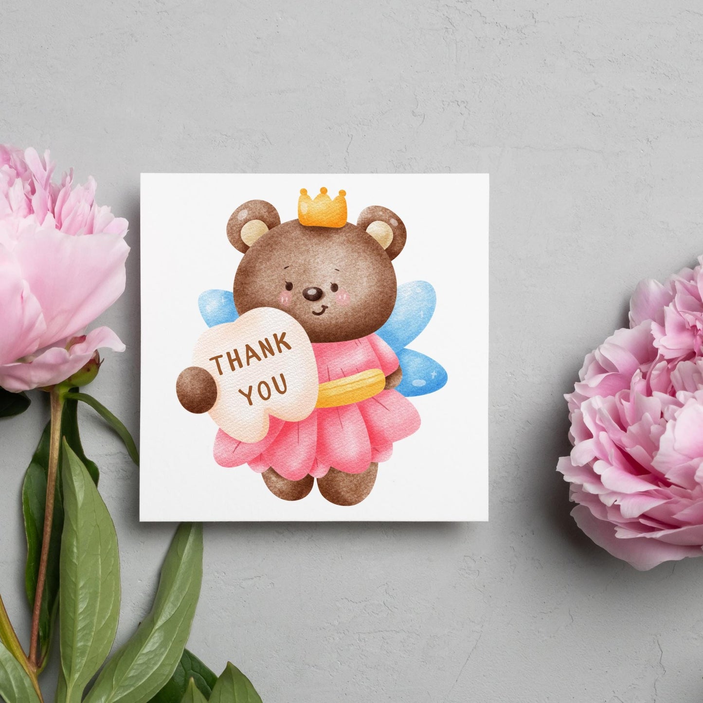 Tooth Fairy Card for Child, Well Done Dentist Card, Tooth Fairy for Grandchild, Cute Bear Thank You from Tooth Fairy
