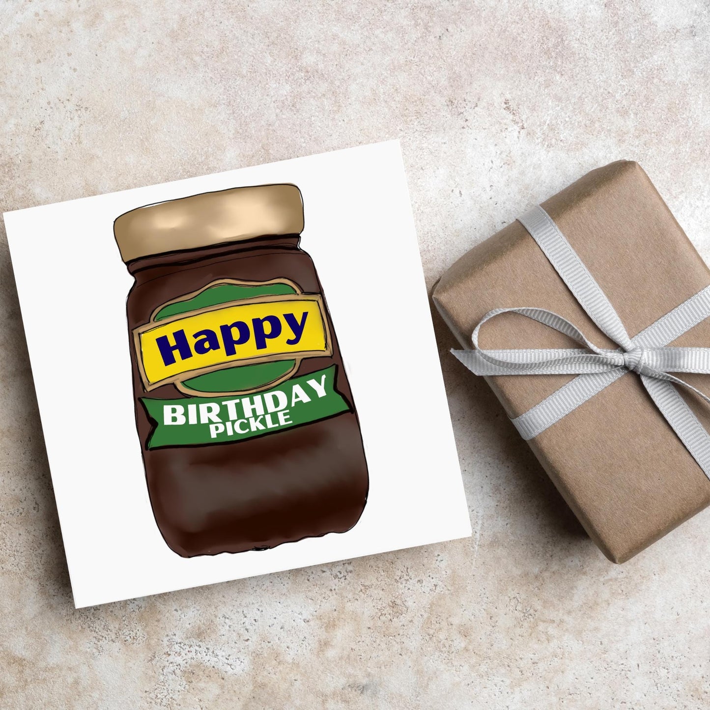 Pickle Birthday Card, Funny Birthday Card, Sandwich Birthday, British Birthday Card, Sandwich Pickle, Birthday Card For Pickle Lover