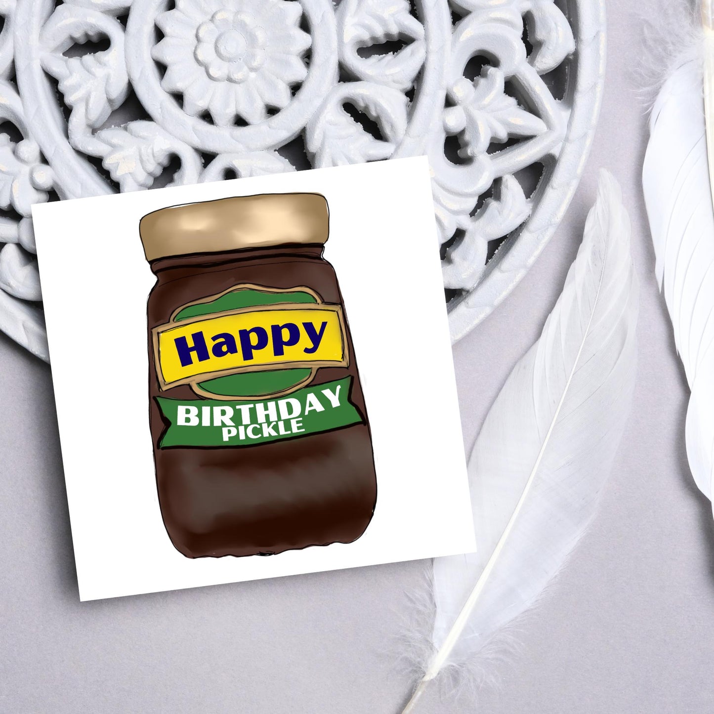 Pickle Birthday Card, Funny Birthday Card, Sandwich Birthday, British Birthday Card, Sandwich Pickle, Birthday Card For Pickle Lover