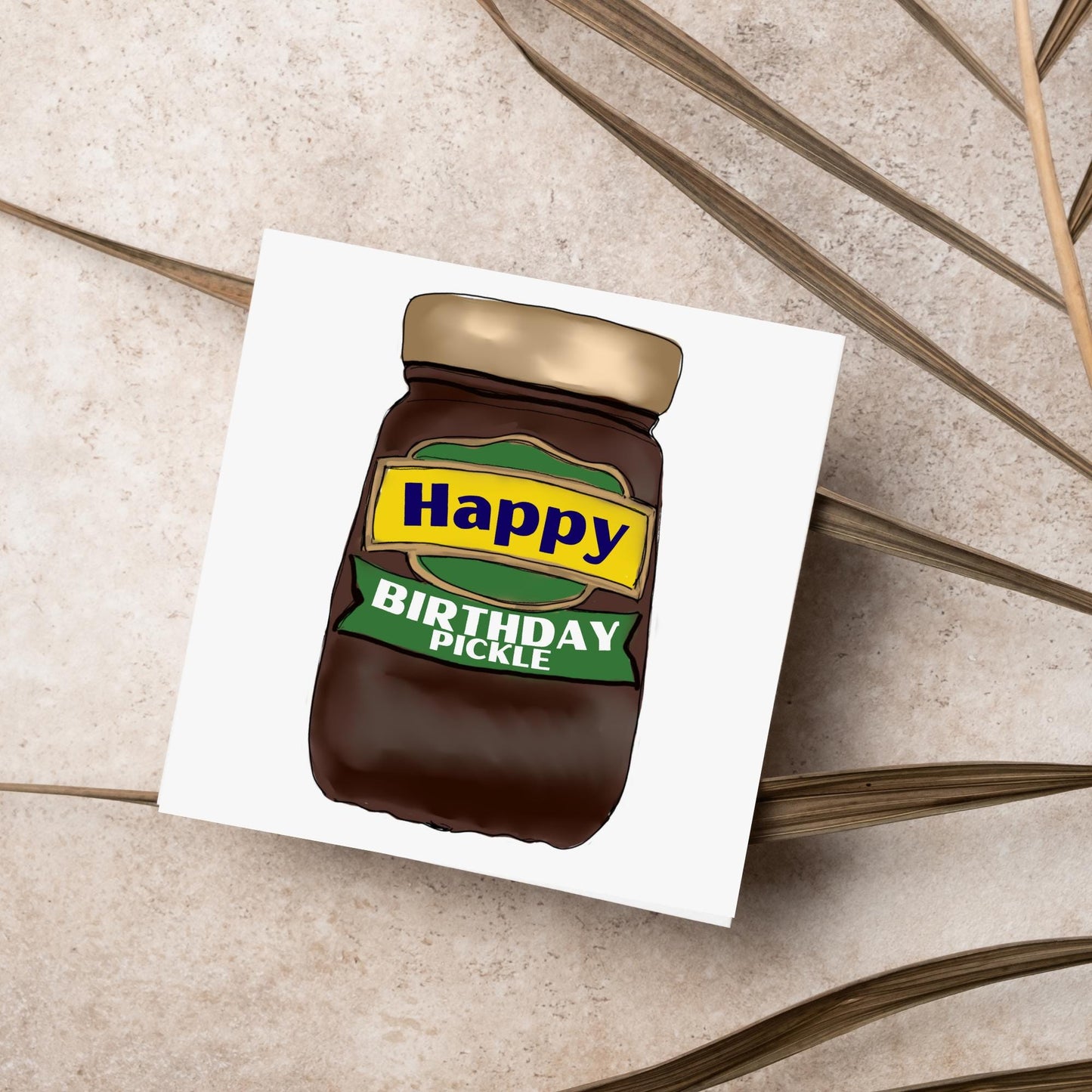Pickle Birthday Card, Funny Birthday Card, Sandwich Birthday, British Birthday Card, Sandwich Pickle, Birthday Card For Pickle Lover