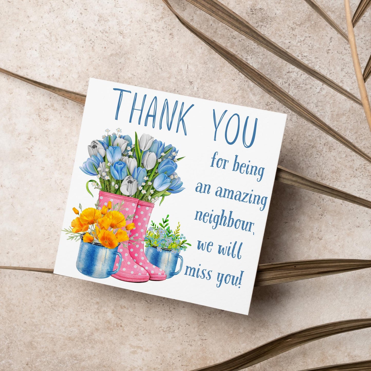Thank You Card for Being a Great Neighbour, Moving house Card, We will Miss You Card, Goodbye Card, Relocating Thank You Card