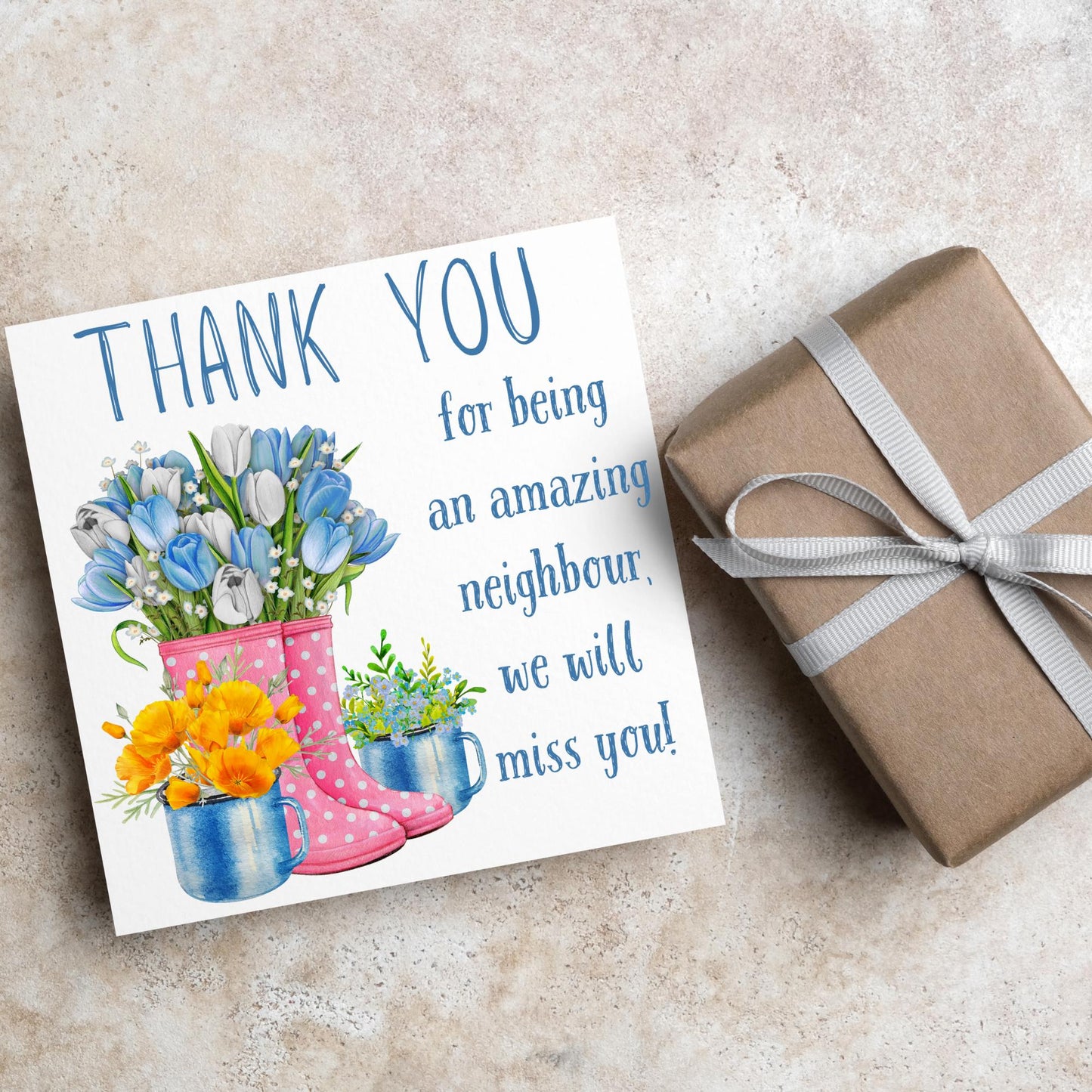 Thank You Card for Being a Great Neighbour, Moving house Card, We will Miss You Card, Goodbye Card, Relocating Thank You Card