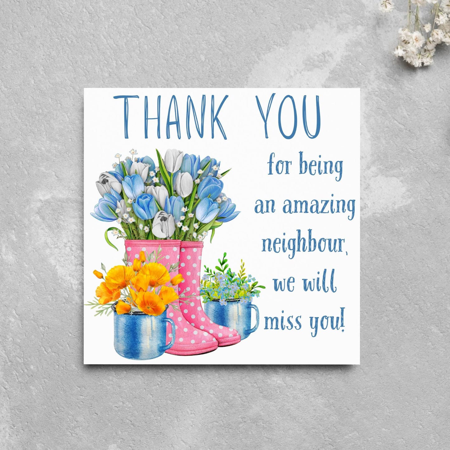 Thank You Card for Being a Great Neighbour, Moving house Card, We will Miss You Card, Goodbye Card, Relocating Thank You Card