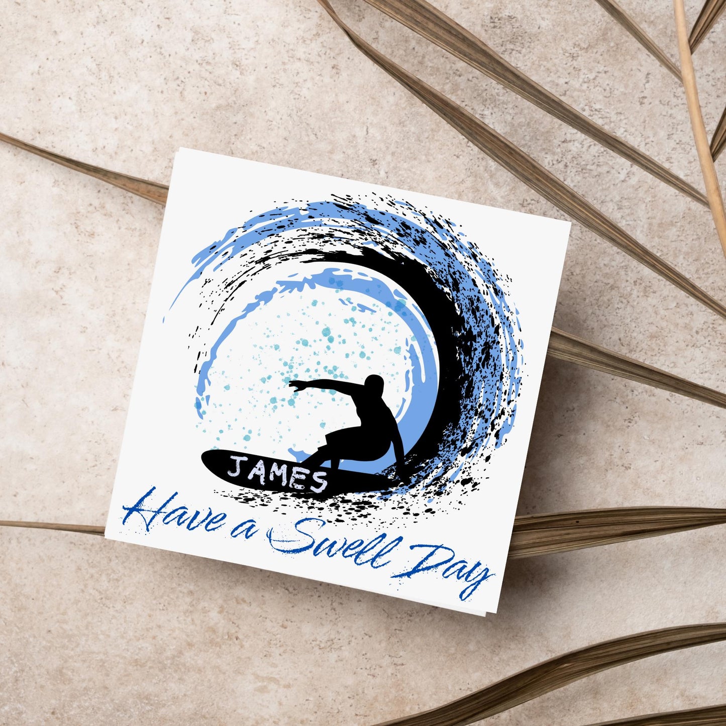 Personalised Surfing Birthday Card, Sport Card, Surfer Birthday Card, Card for Him, Card for Her, Surf Board, Card for Surfer, Water Sport