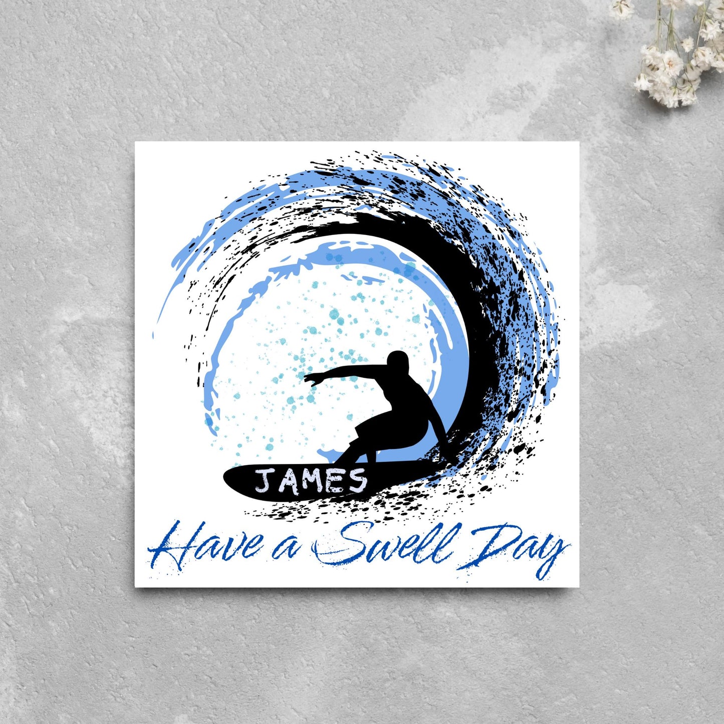 Personalised Surfing Birthday Card, Sport Card, Surfer Birthday Card, Card for Him, Card for Her, Surf Board, Card for Surfer, Water Sport