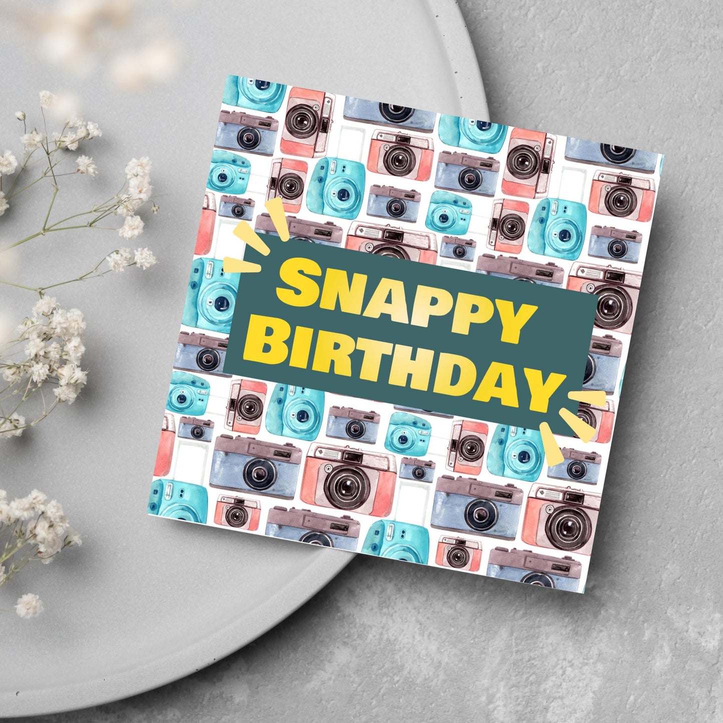 Photographer Birthday Card, Camera design, Photography Card, Birthday Card, Camera Card, Card For Him, Card For Her, Photography Club Card