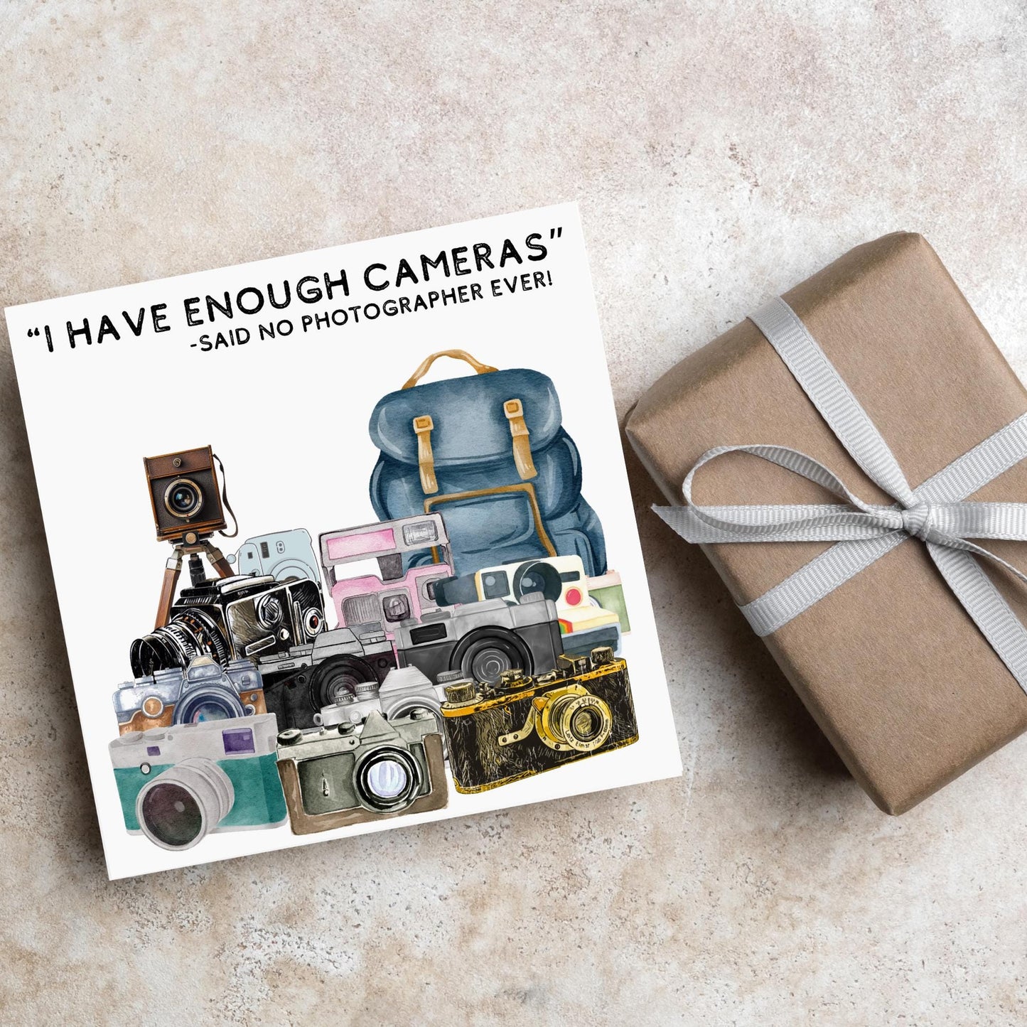Photographer Birthday Card, Camera design, Photography Card, Birthday Card, Camera Card, Card For Him, Card For Her, Photography Club Card