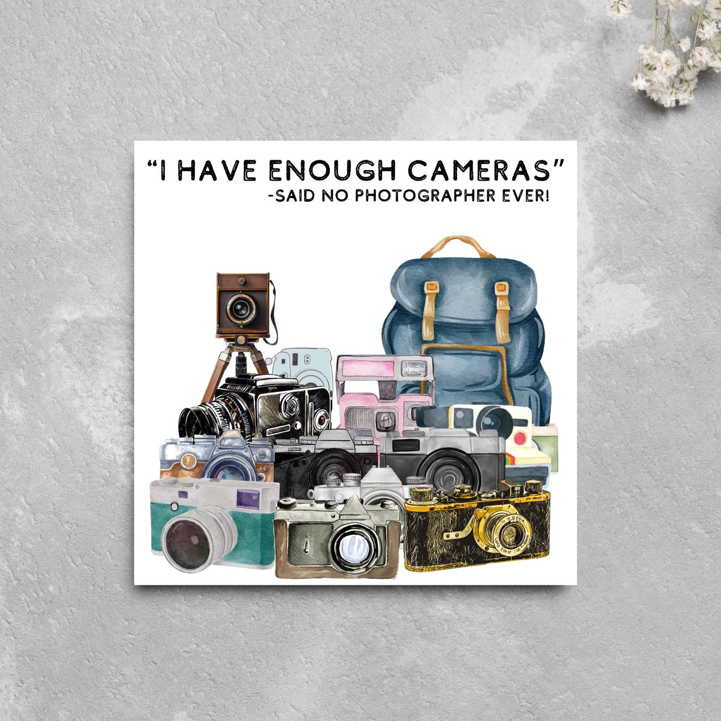 Photographer Birthday Card, Camera design, Photography Card, Birthday Card, Camera Card, Card For Him, Card For Her, Photography Club Card