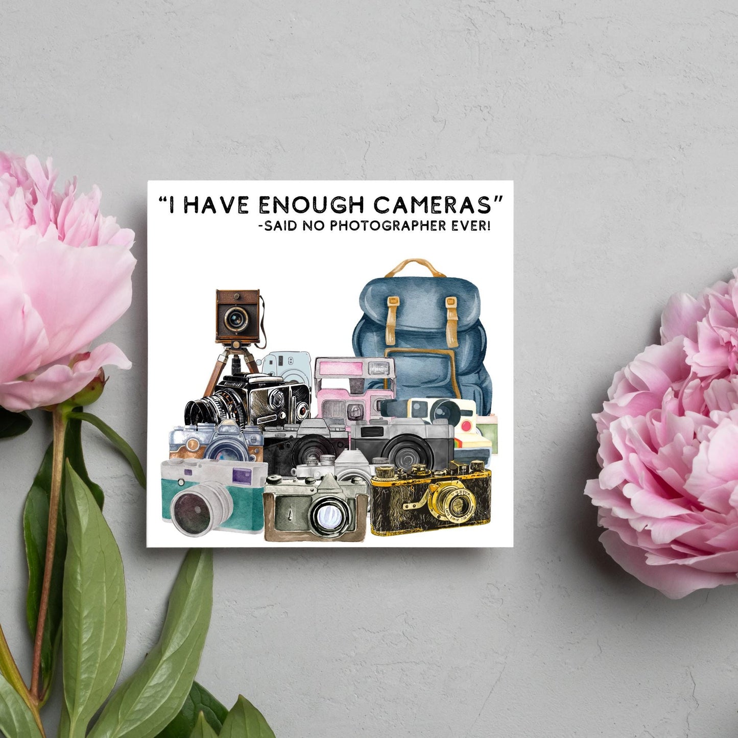 Photographer Birthday Card, Camera design, Photography Card, Birthday Card, Camera Card, Card For Him, Card For Her, Photography Club Card