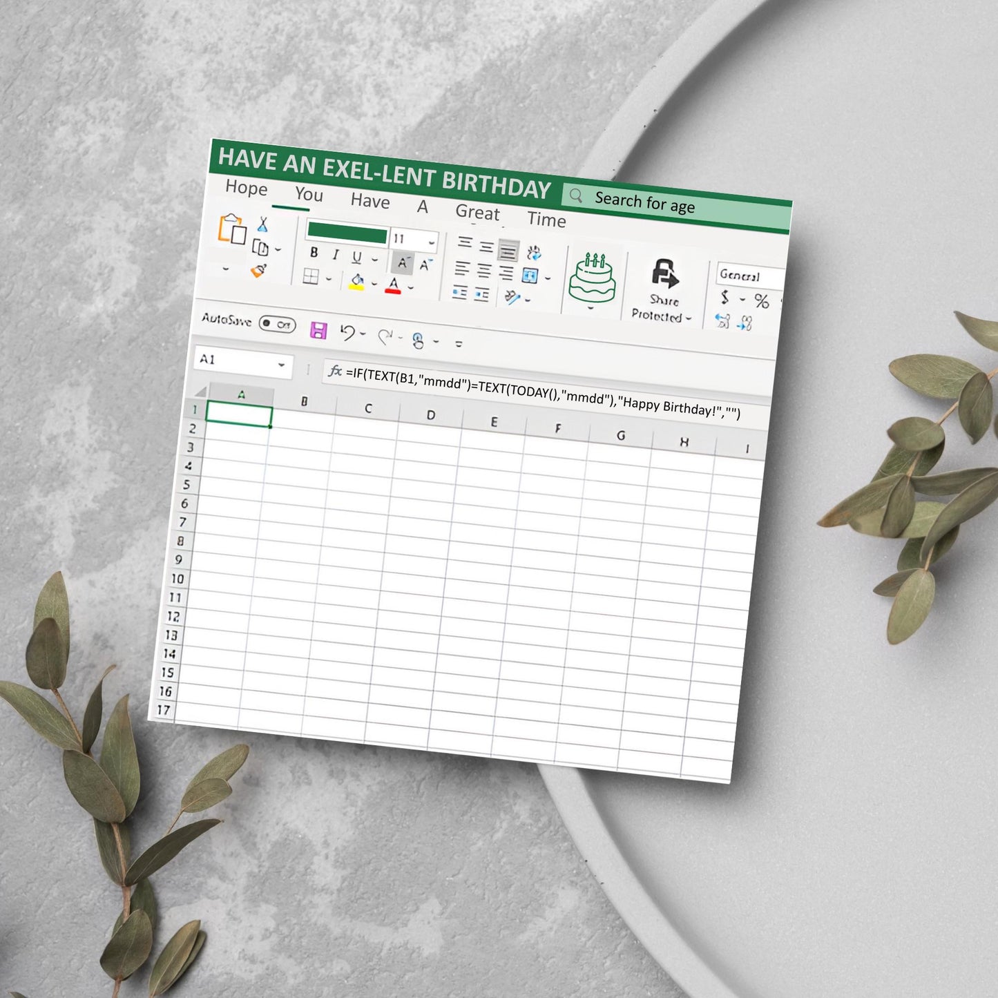 Spreadsheet Birthday Card, Funny Geek Birthday Card, IT Birthday Card, Funny Exel Design Spreadsheet Card, Accountant Card, Geek Card