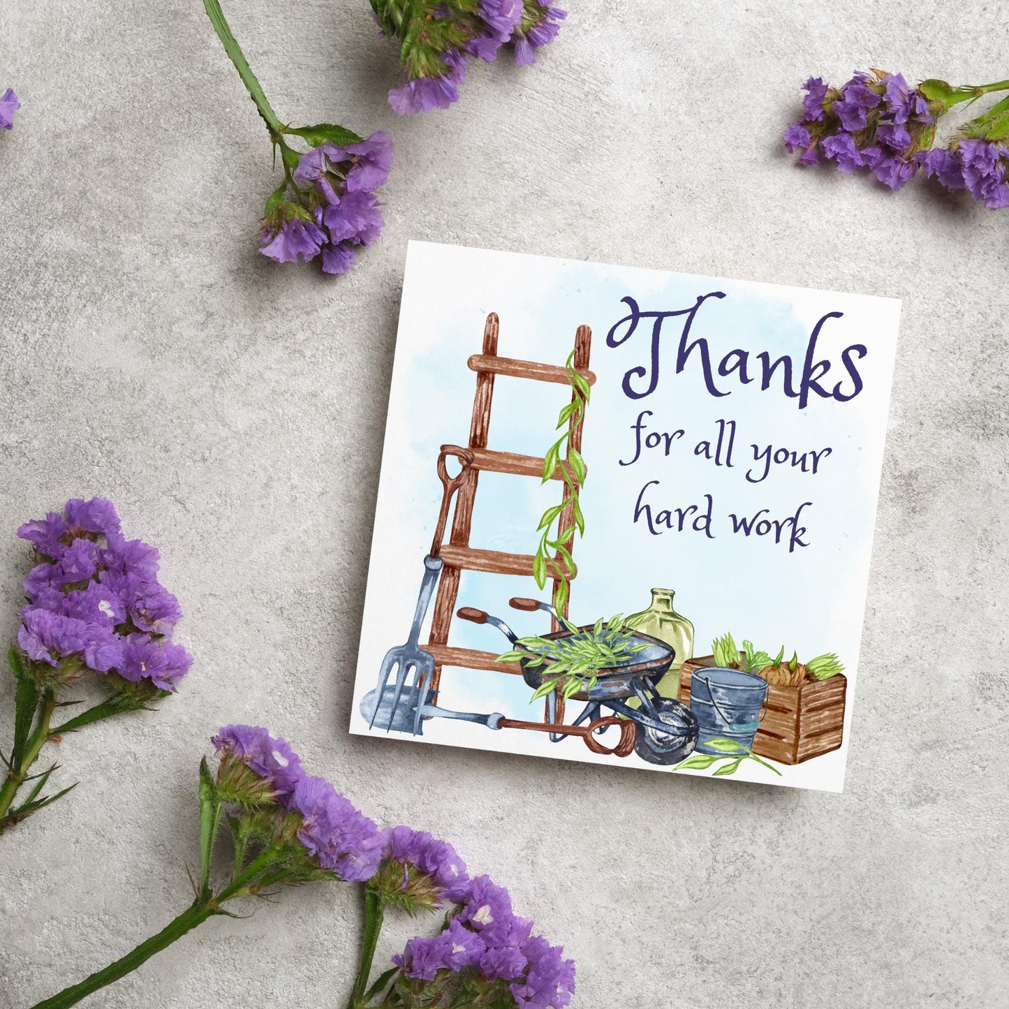 Thank You Card for Gardener, Gardening Thank You Card, Groundskeeper Card, Warden Card, Caretaker Card, Tree Surgeon Thank You Card