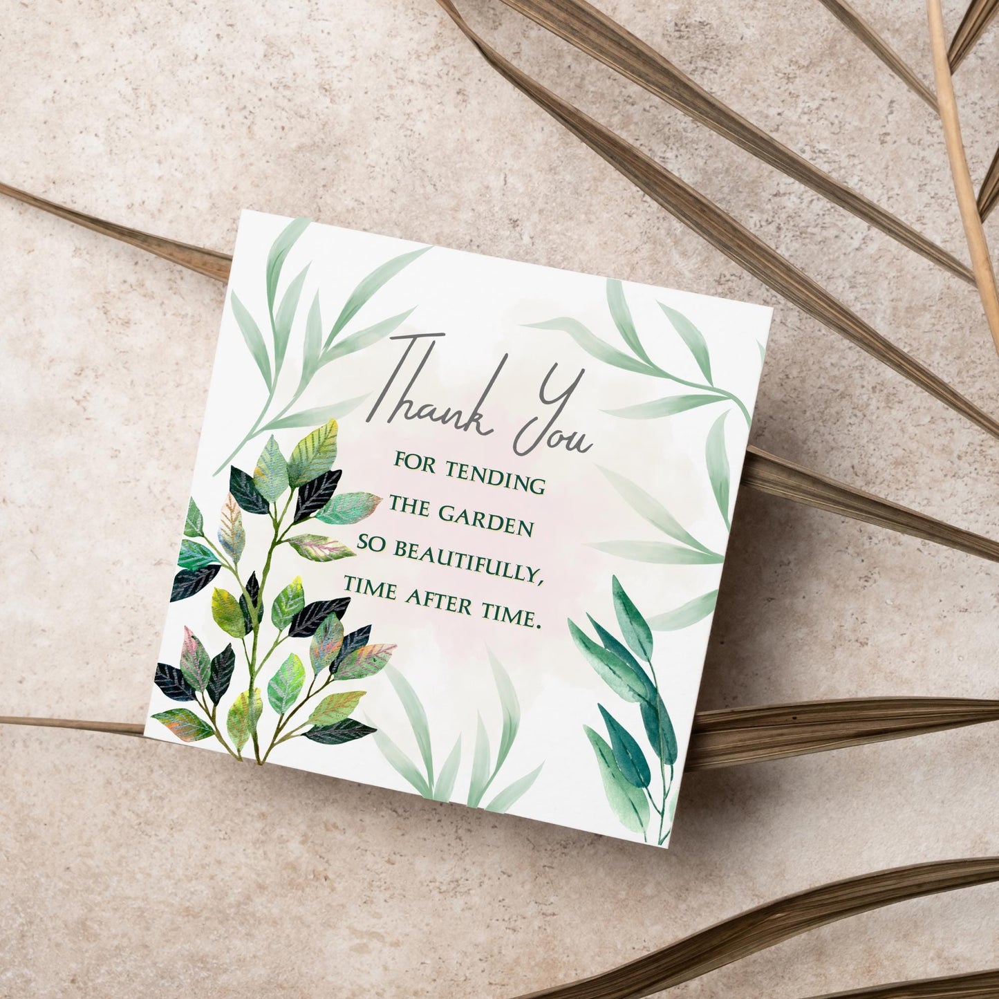 Thank You Card for Gardener, Gardening Thank You Card, Groundskeeper Card, Warden Card, Caretaker Card, Tree Surgeon Thank You Card