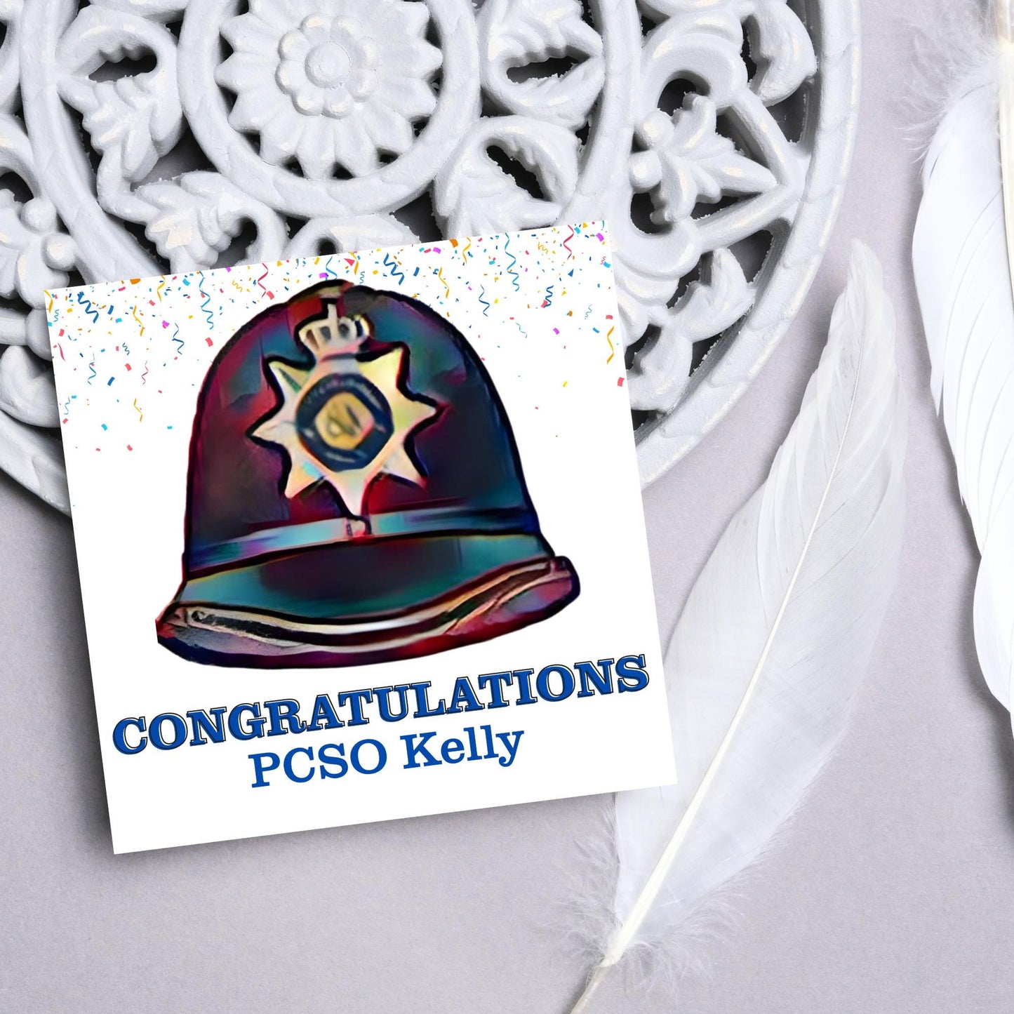 Personalised Congratulations Police Card, Card for Son, Card for Brother, Mens Congratulations Card, PCSO Graduation Card, Police Graduation