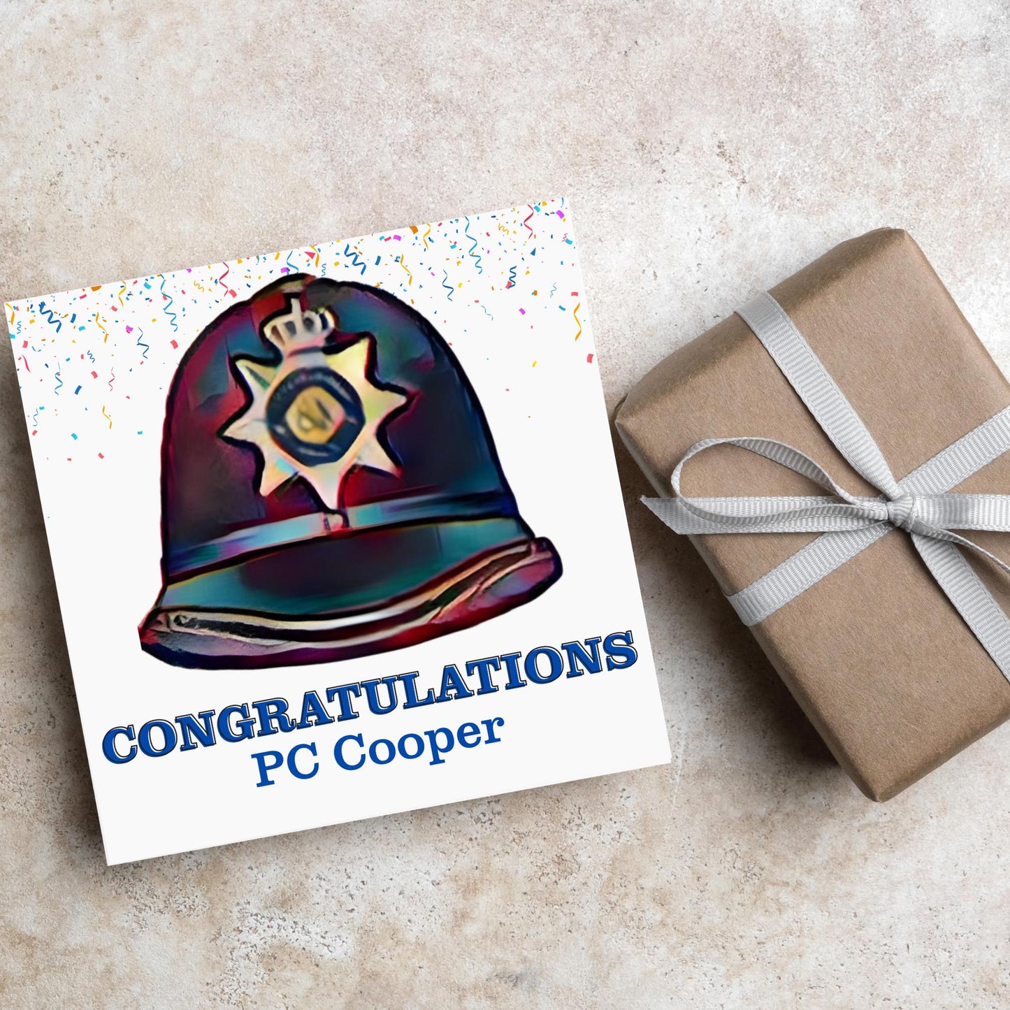 Personalised Congratulations Police Card, Card for Son, Card for Brother, Mens Congratulations Card, PCSO Graduation Card, Police Graduation