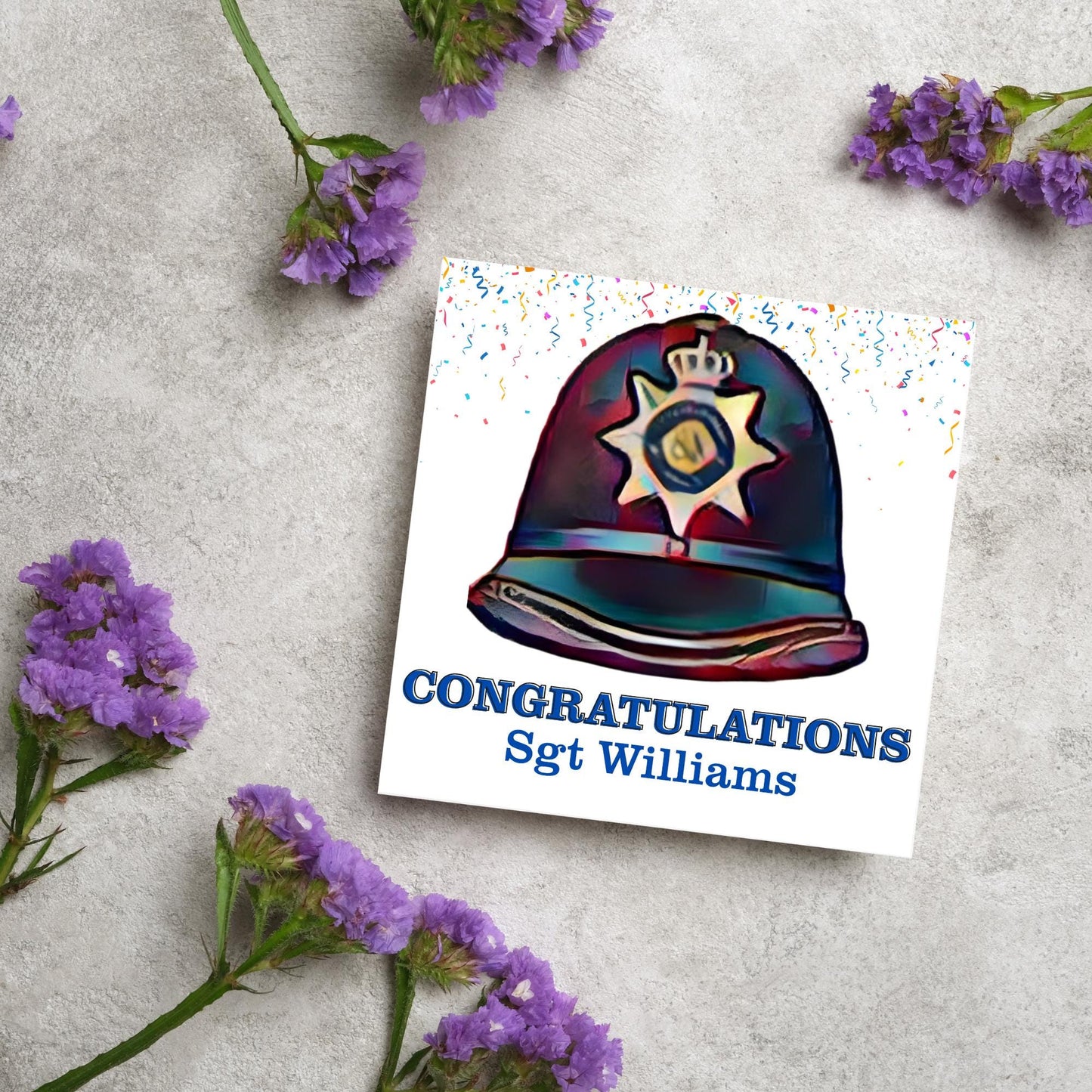 Personalised Congratulations Police Card, Card for Son, Card for Brother, Mens Congratulations Card, PCSO Graduation Card, Police Graduation
