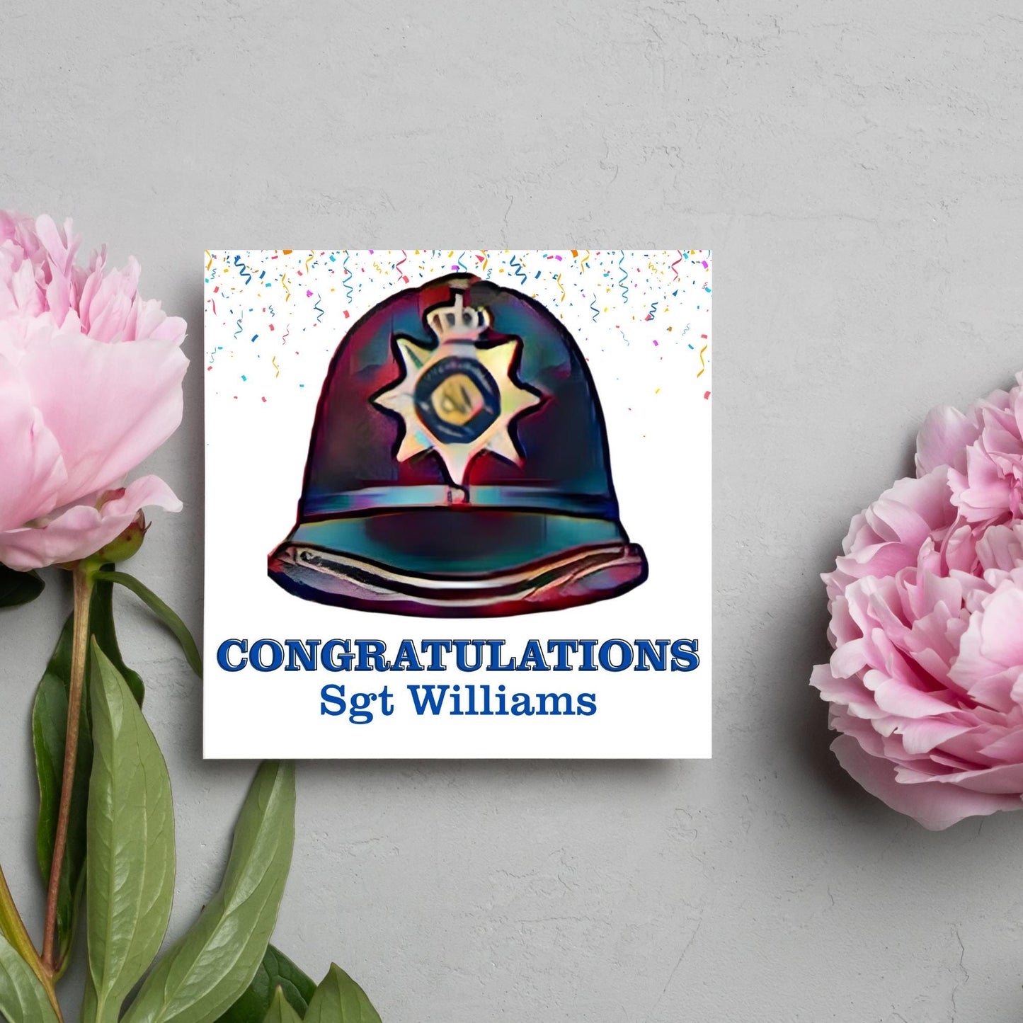 Personalised Congratulations Police Card, Card for Son, Card for Brother, Mens Congratulations Card, PCSO Graduation Card, Police Graduation