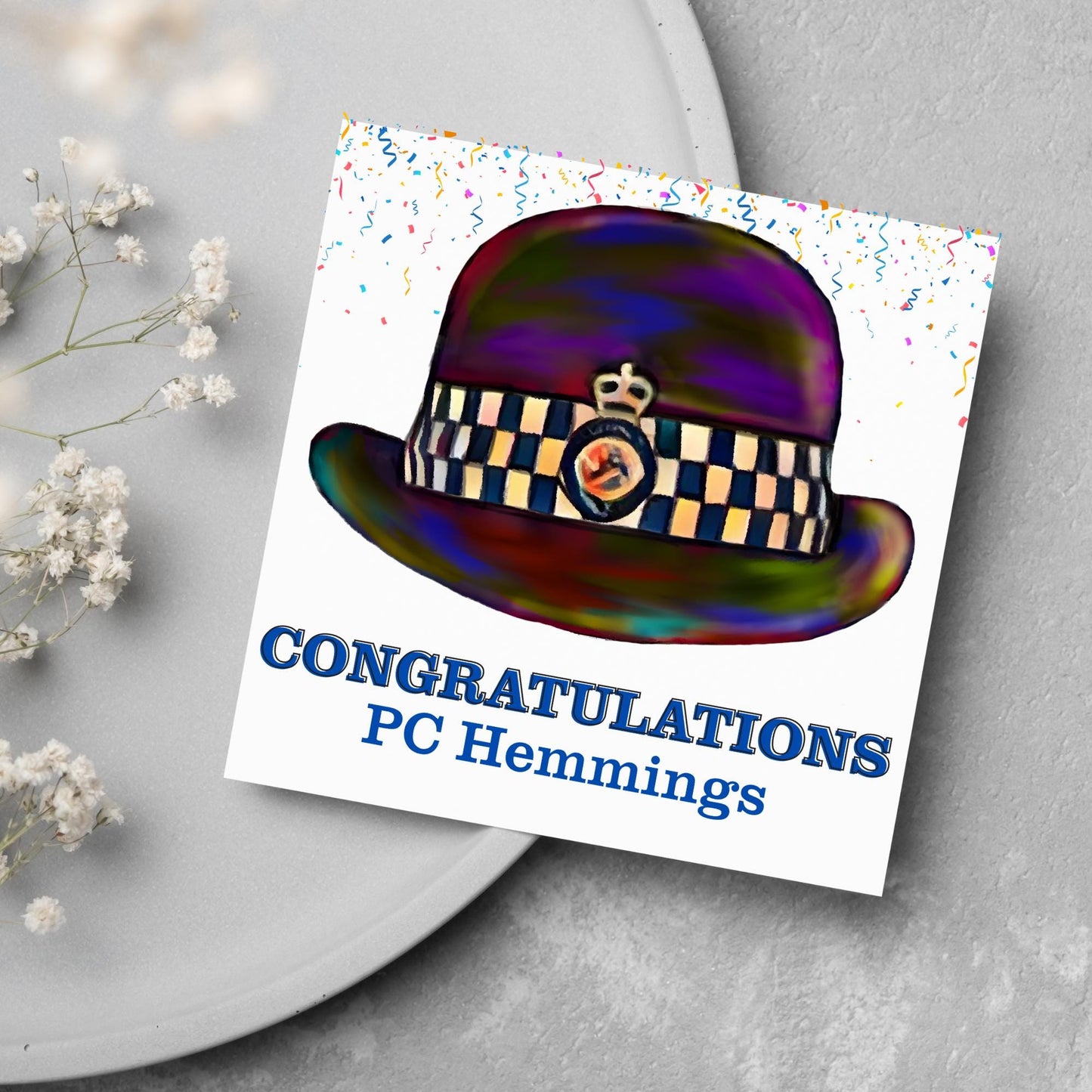 Personalised Congratulations Police Card, Card for Daughter, Card for Sister, Congratulations Card, PCSO Graduation Card, Police Graduation