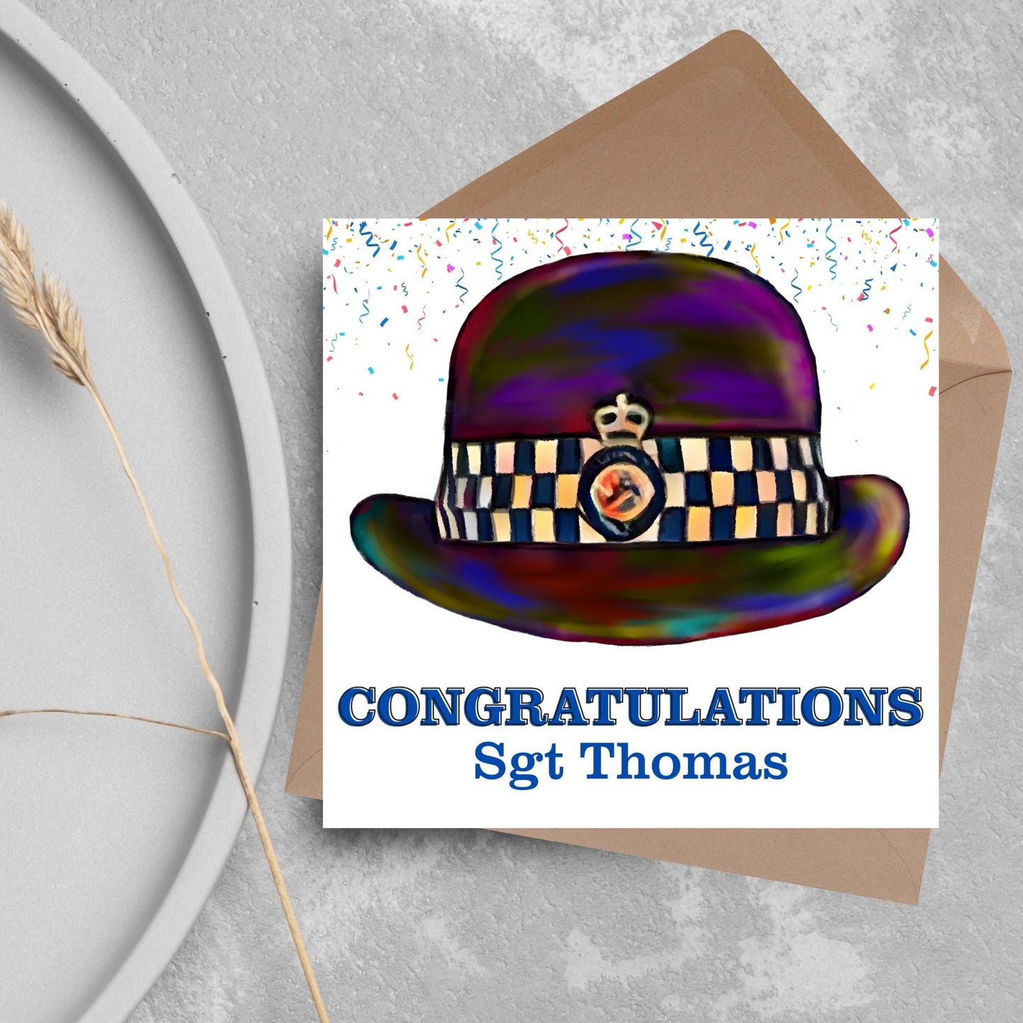 Personalised Congratulations Police Card, Card for Daughter, Card for Sister, Congratulations Card, PCSO Graduation Card, Police Graduation