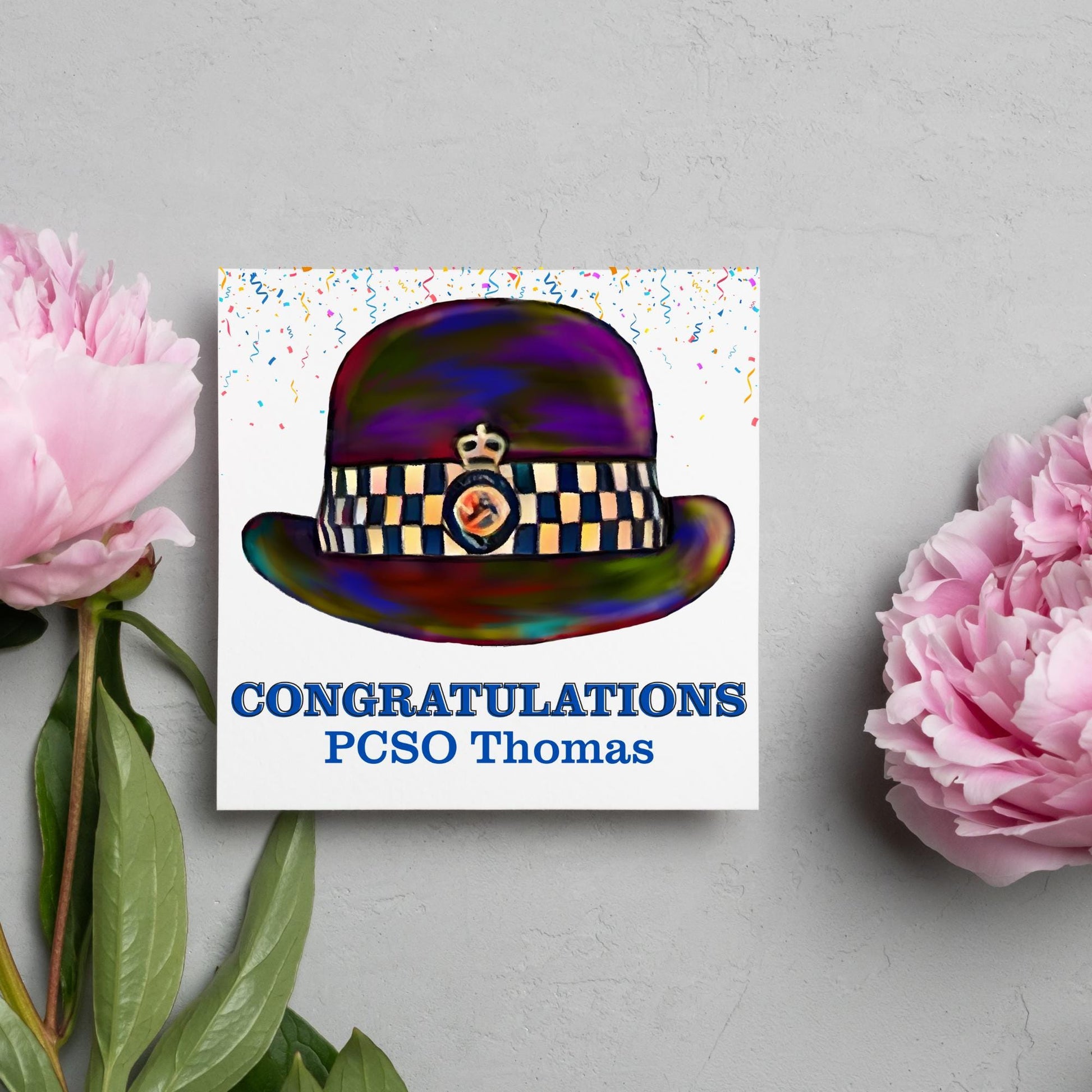 Personalised Congratulations Police Card, Card for Daughter, Card for Sister, Congratulations Card, PCSO Graduation Card, Police Graduation