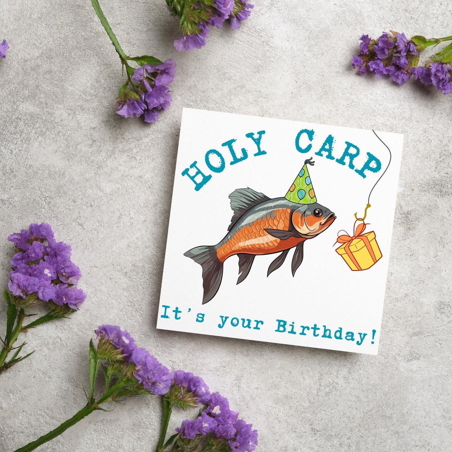Fishing Birthday Card, Birthday Card for Him, Card for Her, Carp Fishing Card, Angling Card, Birthday Card for Dad, for Grandad, for Uncle