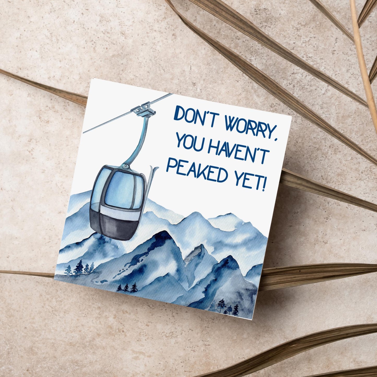 Skiing Birthday Card, Sport Card, Sport Birthday Card, Card for Him, Card for Her, Ski Birthday Card, Ski Slope, Snowboarding Card