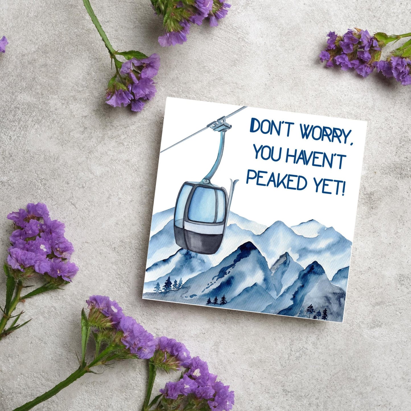 Skiing Birthday Card, Sport Card, Sport Birthday Card, Card for Him, Card for Her, Ski Birthday Card, Ski Slope, Snowboarding Card