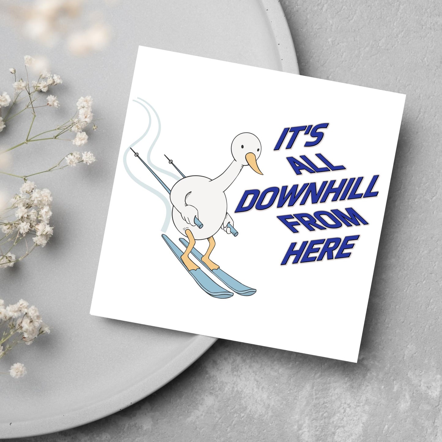 Skiing Birthday Card, Sport Card, Sport Birthday Card, Card for Him, Card for Her, Ski Birthday Card, Ski Slope, Snowboarding Card