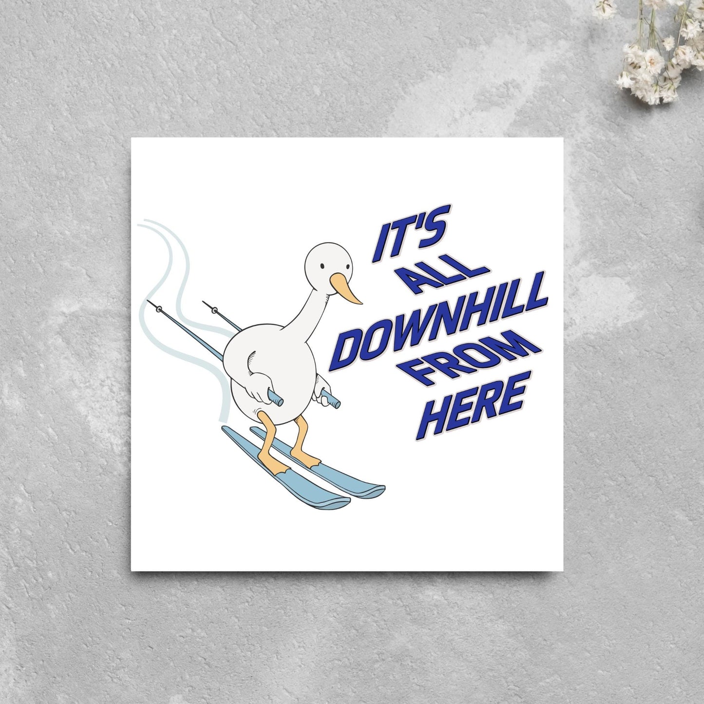 Skiing Birthday Card, Sport Card, Sport Birthday Card, Card for Him, Card for Her, Ski Birthday Card, Ski Slope, Snowboarding Card