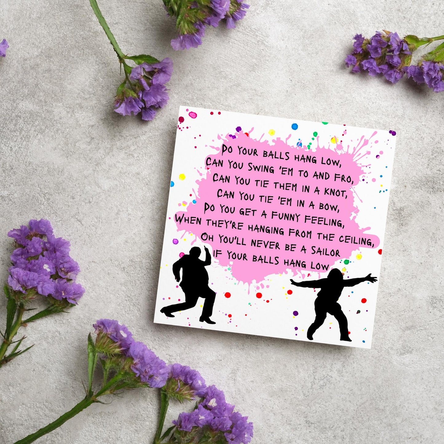 Bottom TV Show Birthday Card, Bottom Quotes Birthday Card, Bottom Quotes Greeting Cards, Rik Mayall, Eddie and Richie Bottom Card