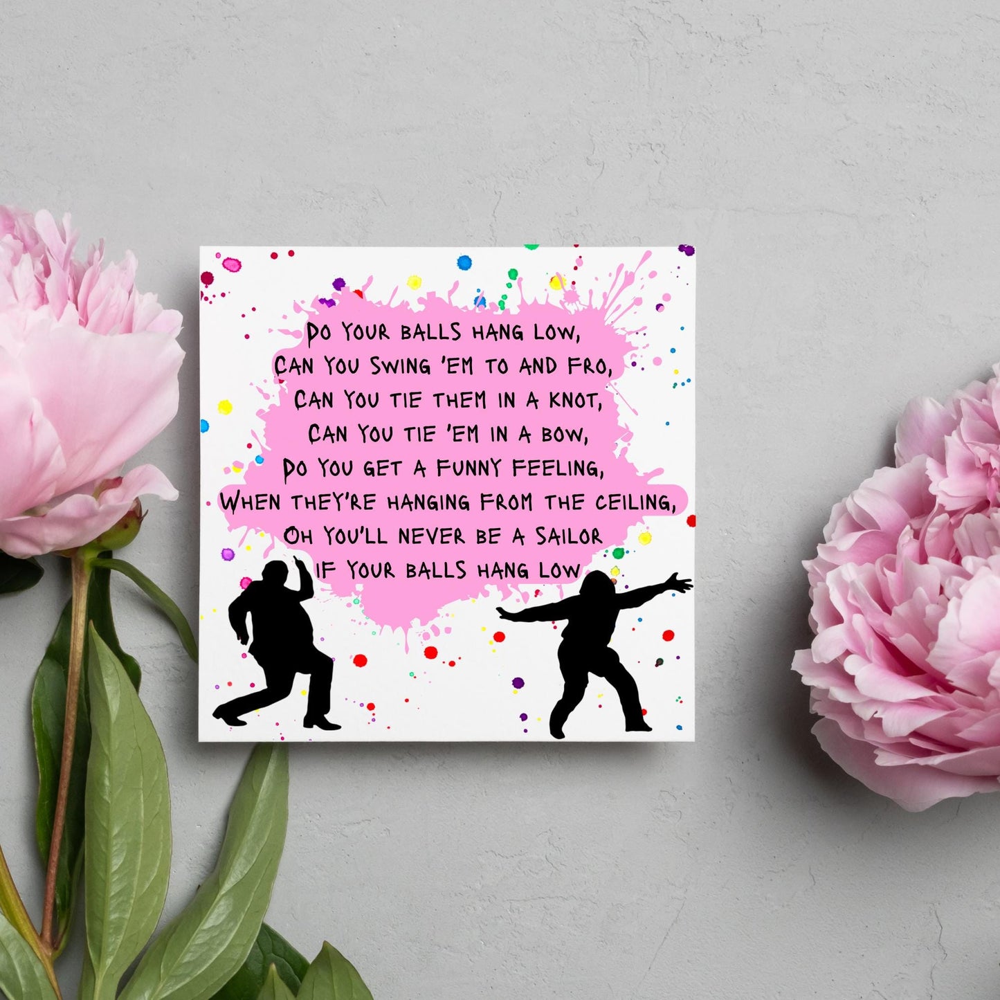 Bottom TV Show Birthday Card, Bottom Quotes Birthday Card, Bottom Quotes Greeting Cards, Rik Mayall, Eddie and Richie Bottom Card