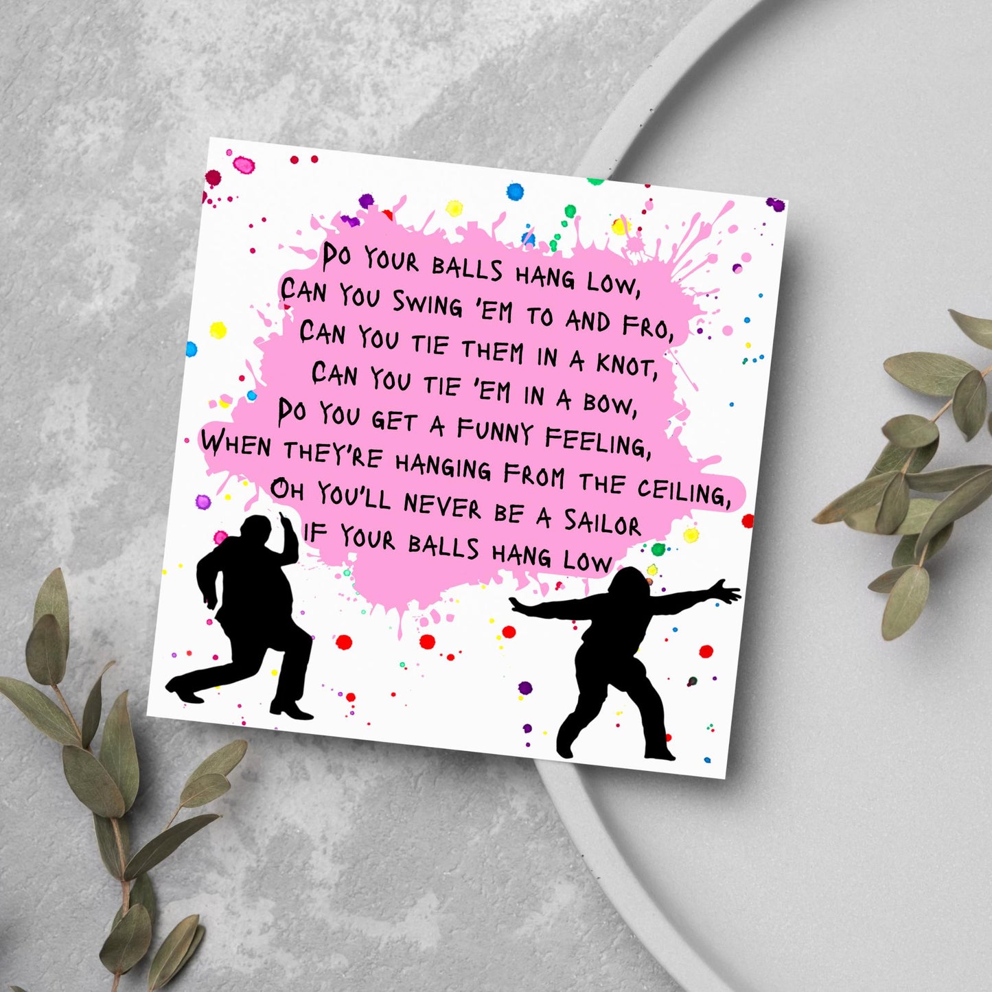 Bottom TV Show Birthday Card, Bottom Quotes Birthday Card, Bottom Quotes Greeting Cards, Rik Mayall, Eddie and Richie Bottom Card