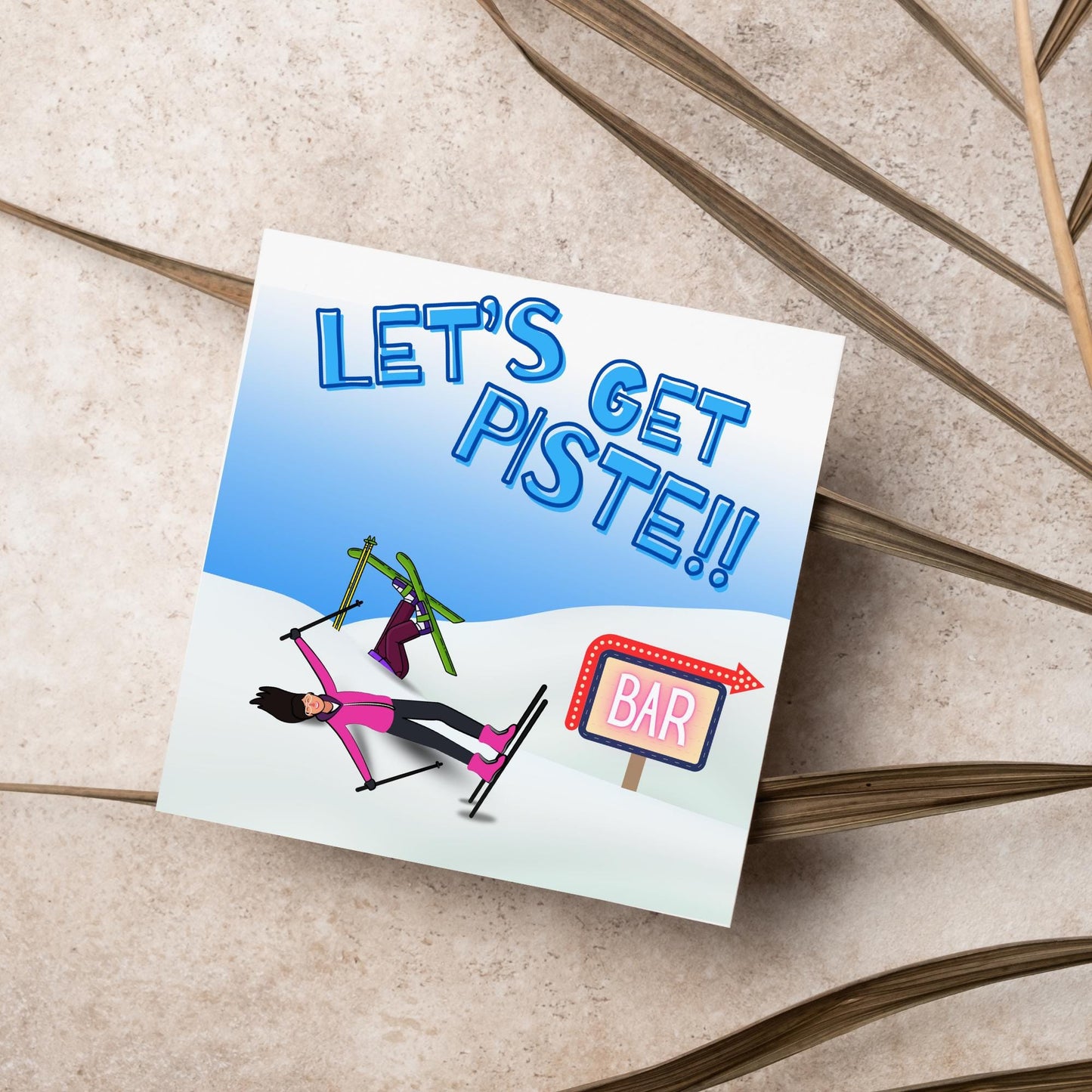 Skiing Birthday Card, Sport Card, Sport Birthday Card, Card for Him, Card for Her, Ski Birthday Card, Ski Slope, Snowboarding Card