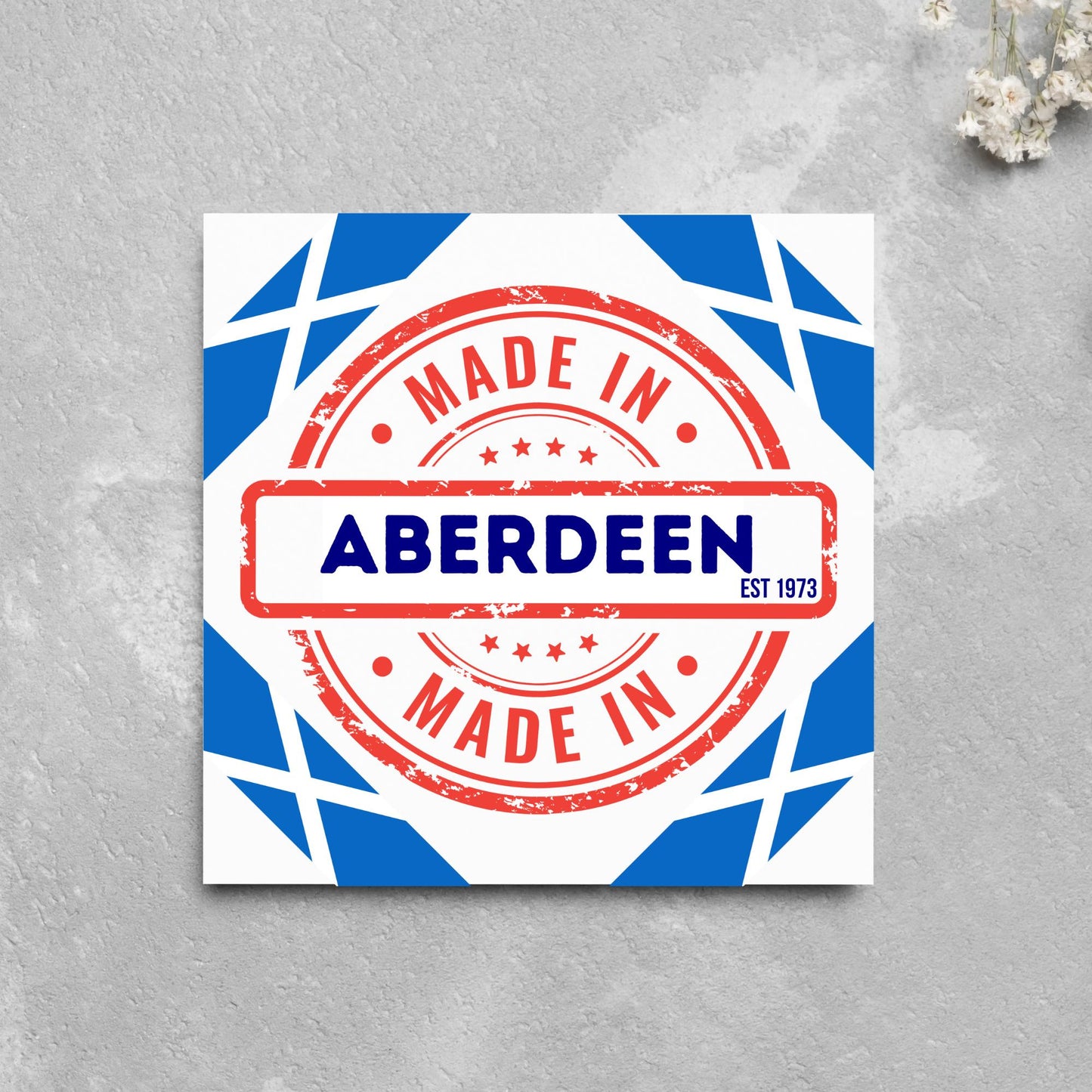 Custom Made in Scotland Birthday Card, Any Town Personalised, Birth Date Card, Birthday Card for Scottish Person, Scottish Birthday Card