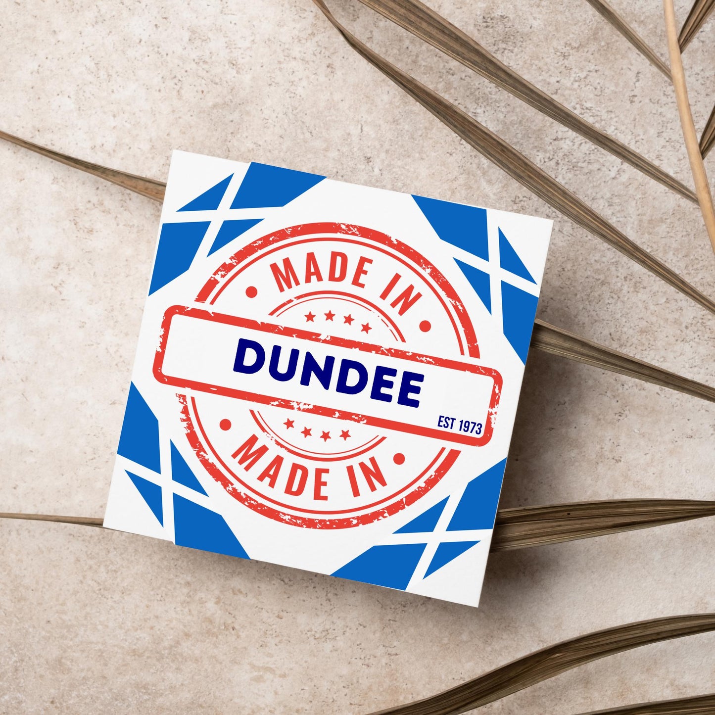 Custom Made in Scotland Birthday Card, Any Town Personalised, Birth Date Card, Birthday Card for Scottish Person, Scottish Birthday Card