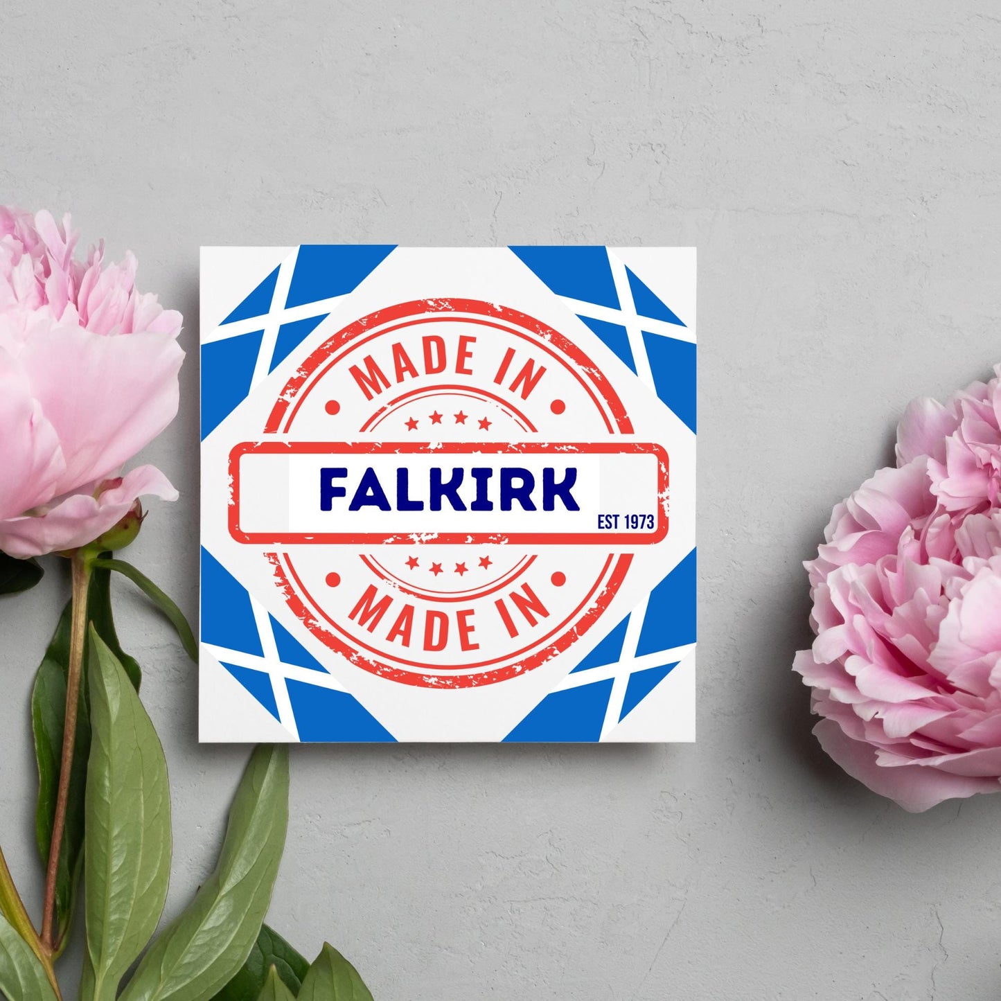 Custom Made in Scotland Birthday Card, Any Town Personalised, Birth Date Card, Birthday Card for Scottish Person, Scottish Birthday Card