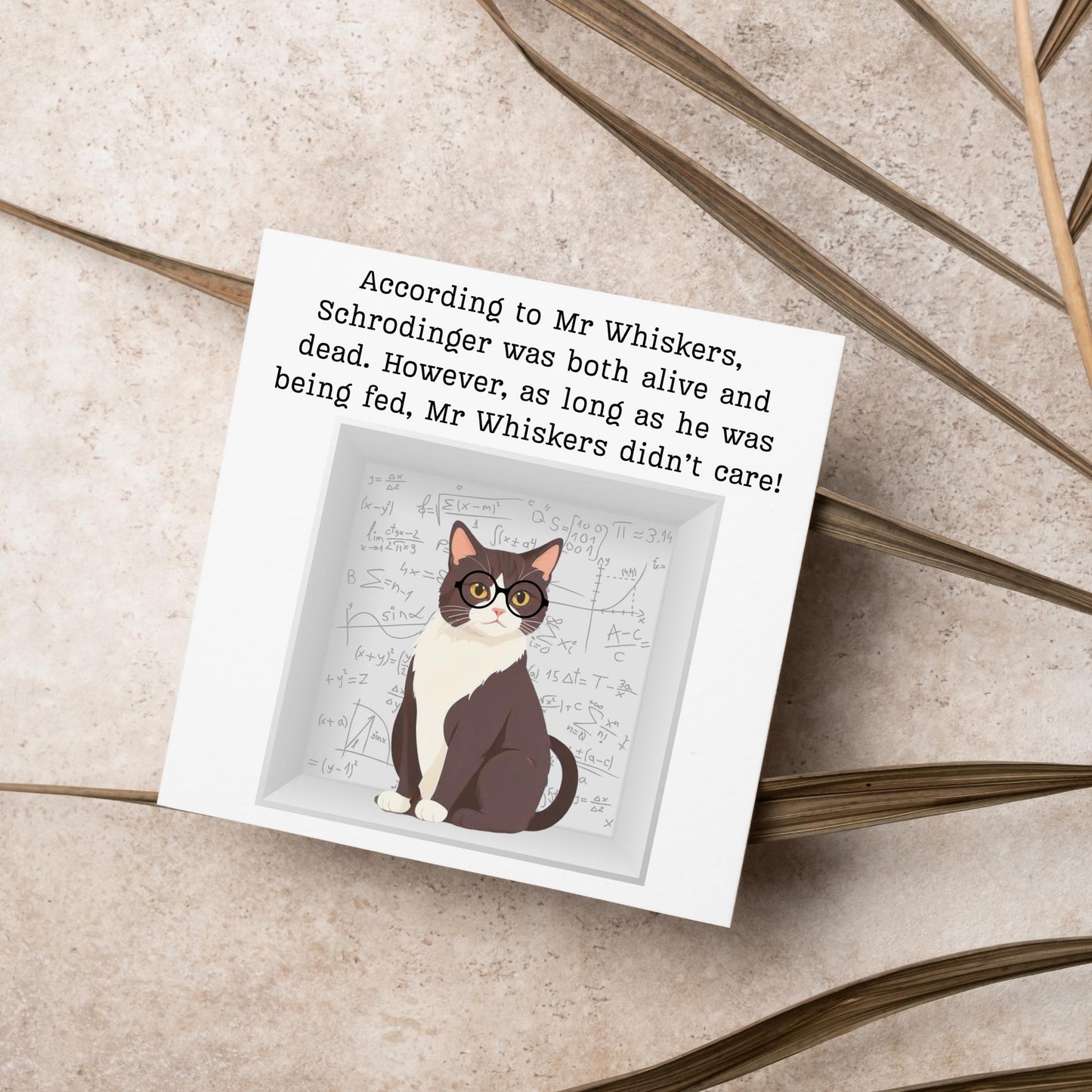 Quantum Physics Birthday Card, Funny Physicist Card, Schrodinger Card, Classic Joke Card, Funny Card for Scientist, Schrodinger's Cat