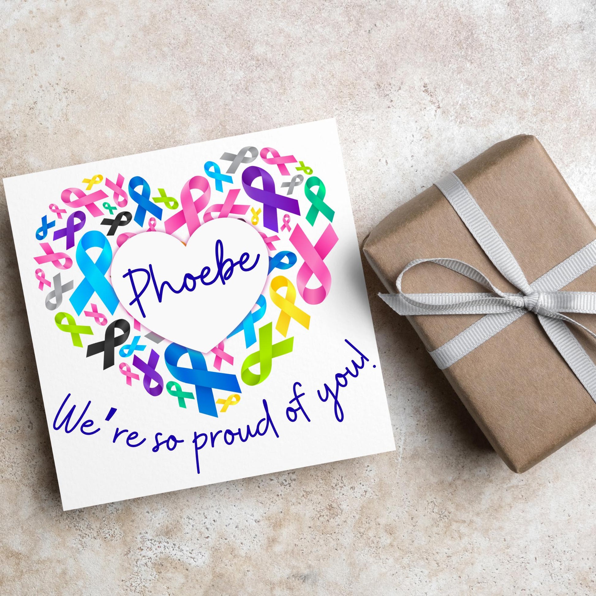 Personalised Card for Cancer Patients, Cancer Support Card, We Are With You, You Got This, Get Well Soon Card, Breast Cancer, Macmillan