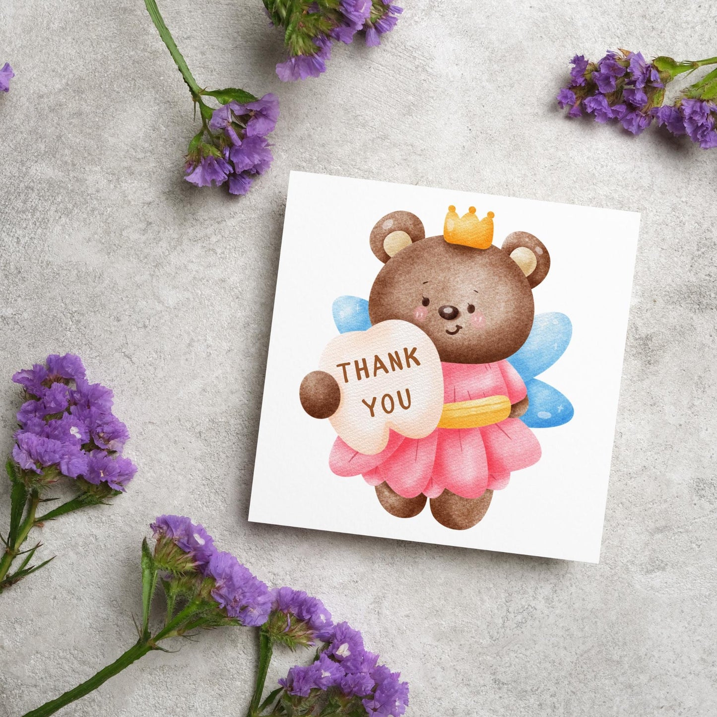 Tooth Fairy Card for Child, Well Done Dentist Card, Tooth Fairy for Grandchild, Cute Bear Thank You from Tooth Fairy