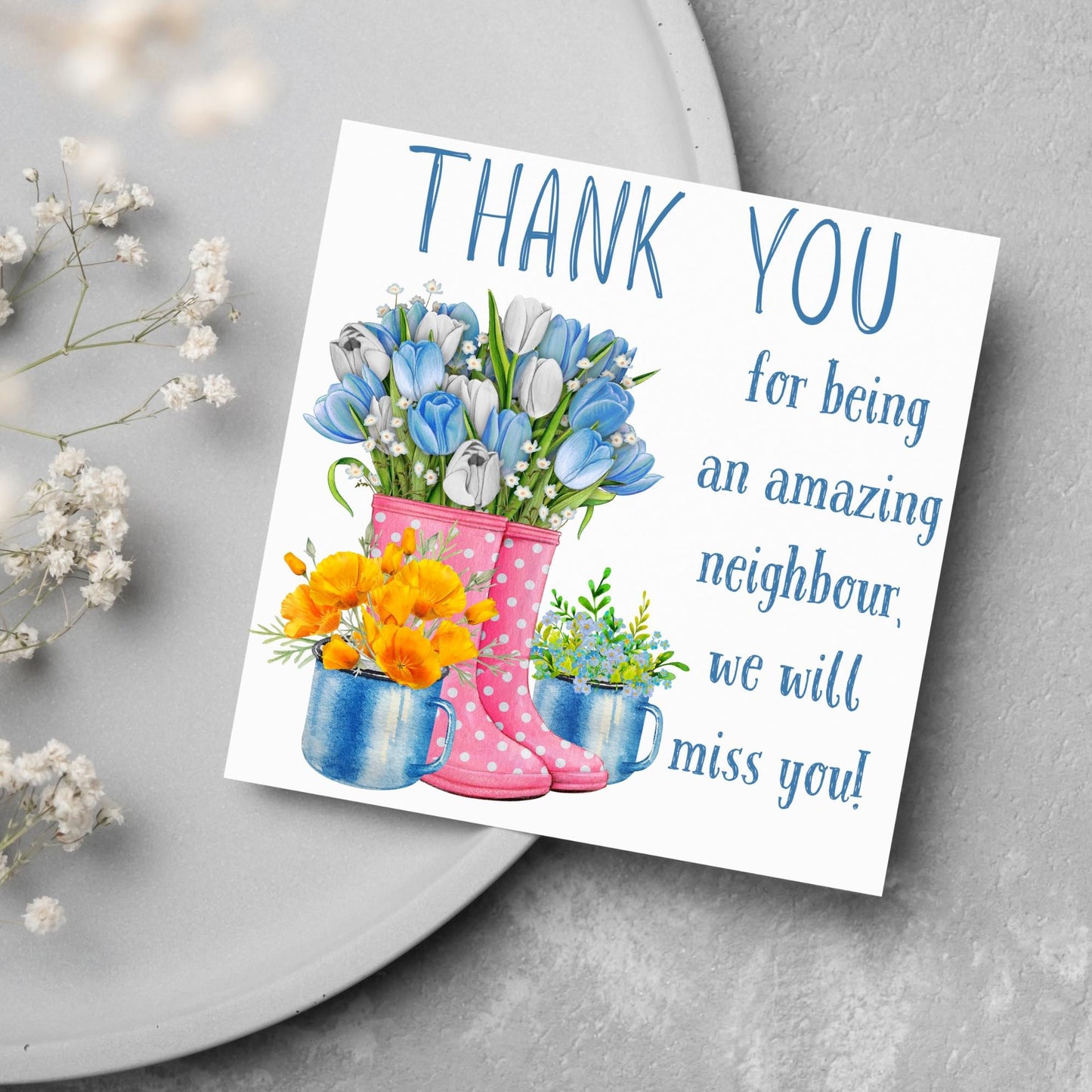 Thank You Card for Being a Great Neighbour, Moving house Card, We will Miss You Card, Goodbye Card, Relocating Thank You Card