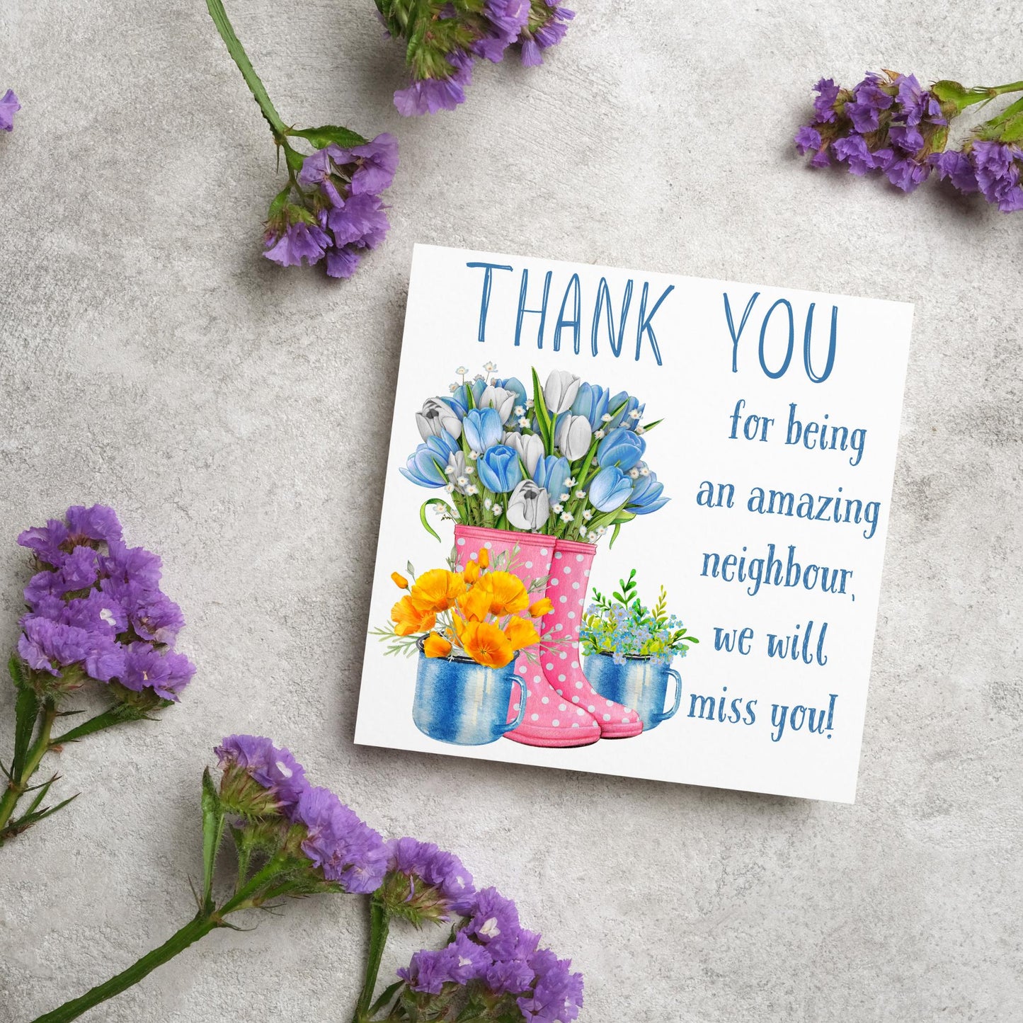 Thank You Card for Being a Great Neighbour, Moving house Card, We will Miss You Card, Goodbye Card, Relocating Thank You Card