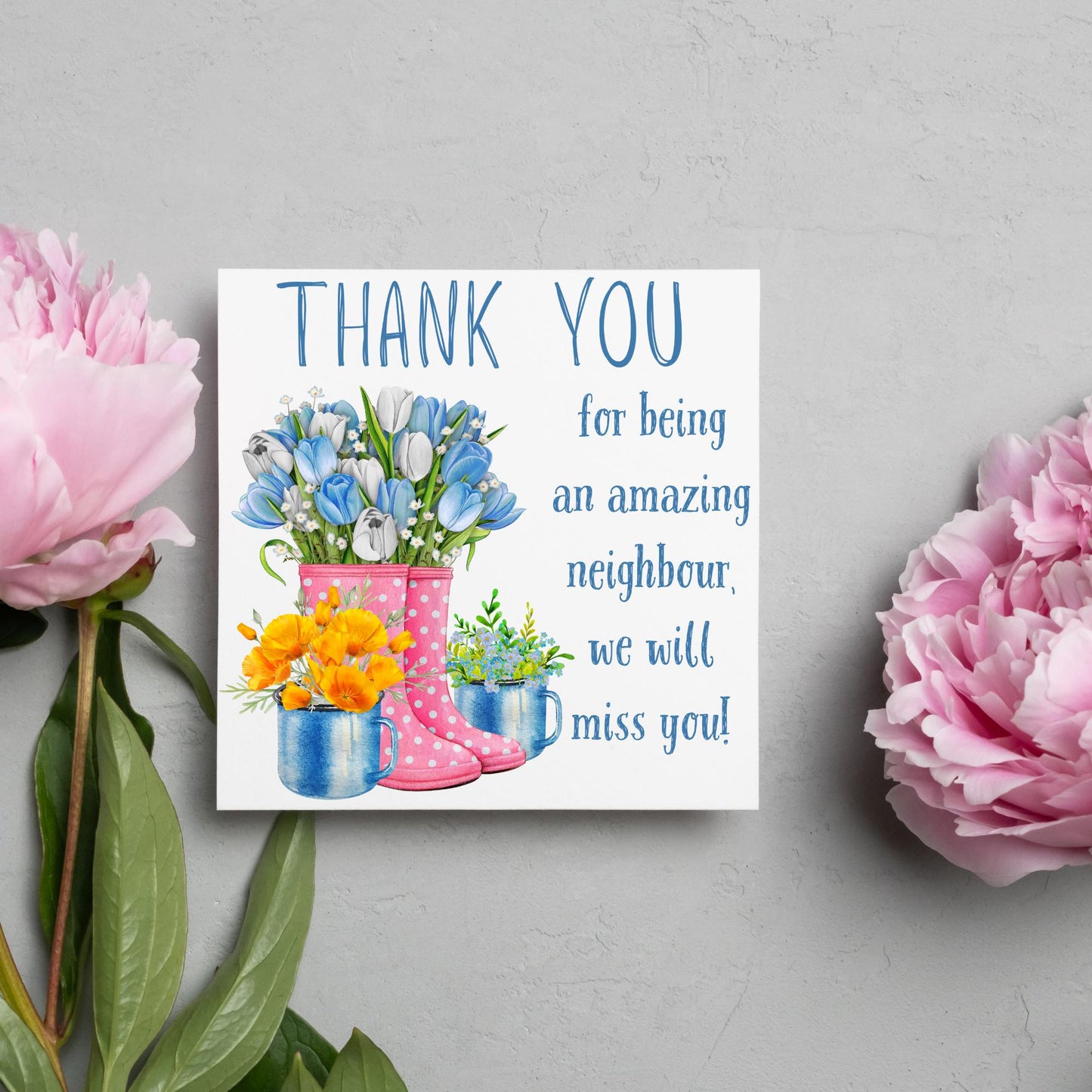 Thank You Card for Being a Great Neighbour, Moving house Card, We will Miss You Card, Goodbye Card, Relocating Thank You Card