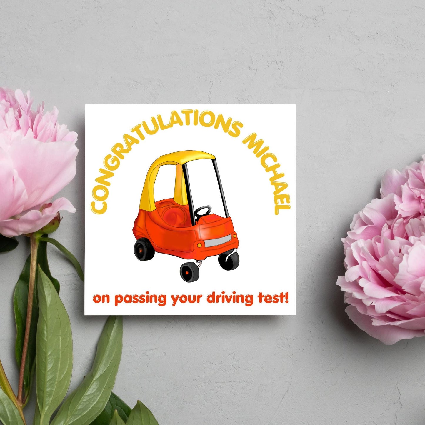 Personalised Driving Test Card, Congratulations You Passed, Custom New Driver Card, Cartoon Card, Passed Test Card, Congratulations
