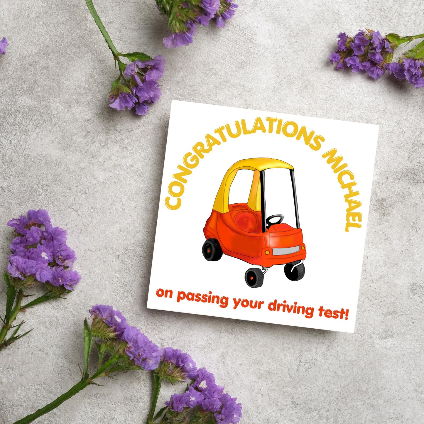 Personalised Driving Test Card, Congratulations You Passed, Custom New Driver Card, Cartoon Card, Passed Test Card, Congratulations