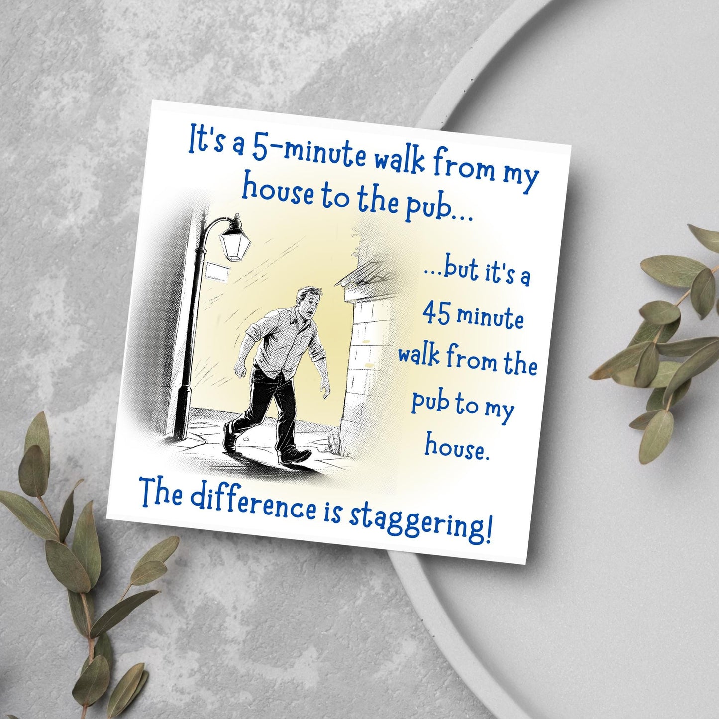 Funny Drinking Card: British Humor Birthday Card for Dad, Husband, Brother