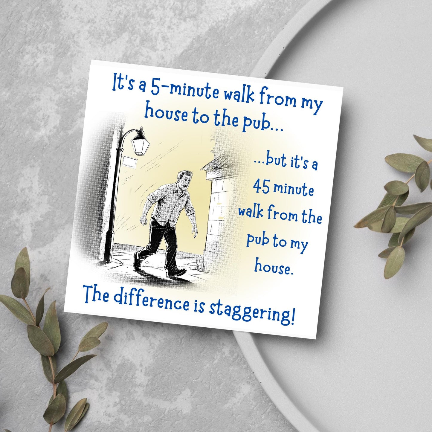 Funny Drinking Card: British Humor Birthday Card for Dad, Husband, Brother