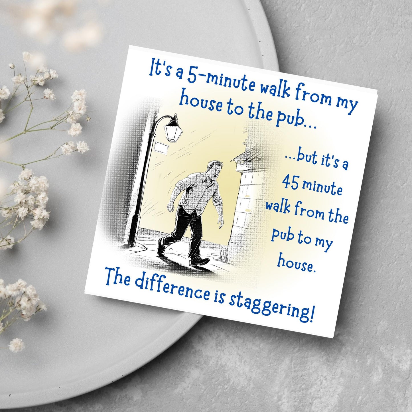 Funny Drinking Card: British Humor Birthday Card for Dad, Husband, Brother